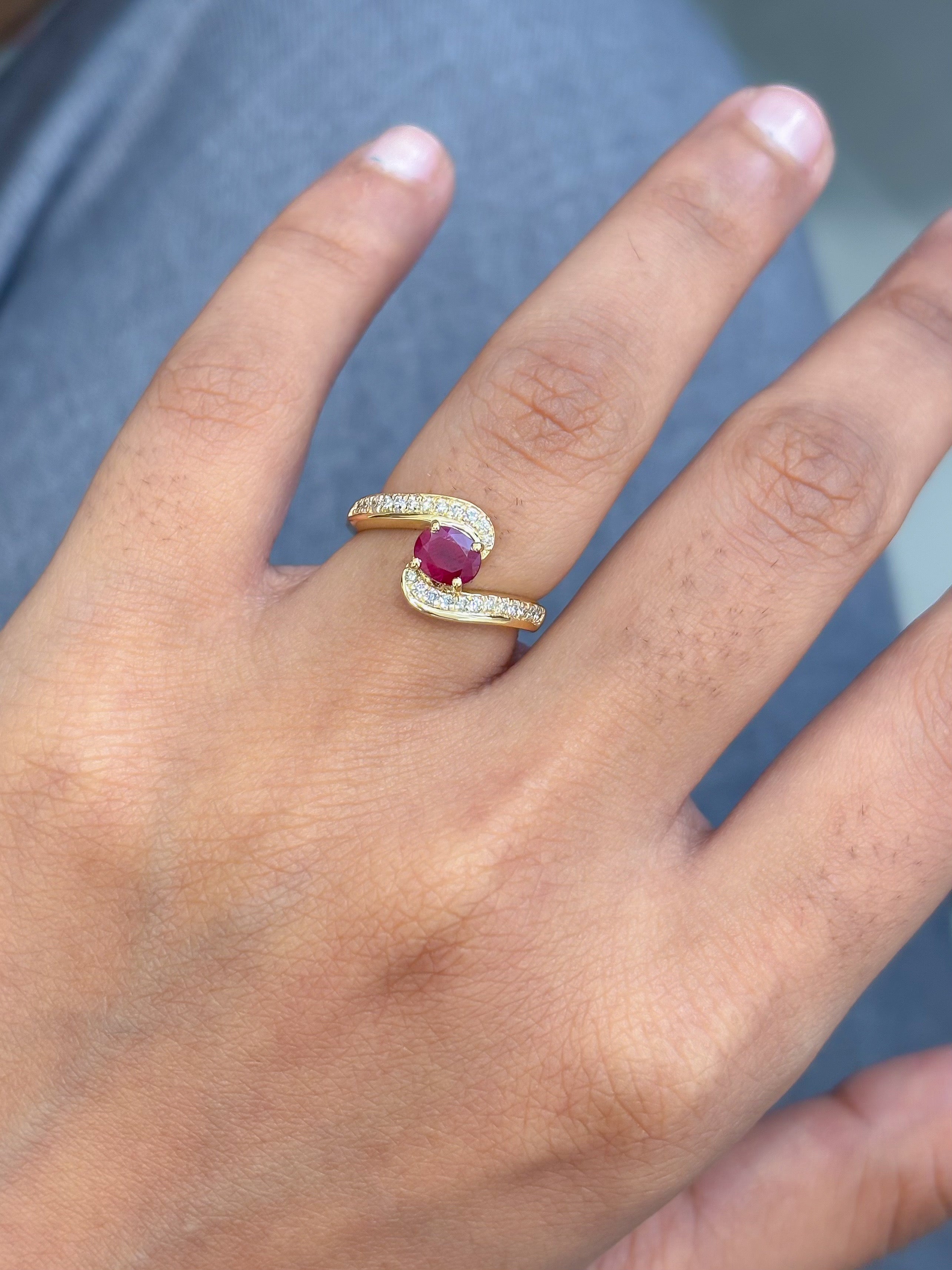 JPRG-5260/12545 Ruby Diamond Ring | 18K