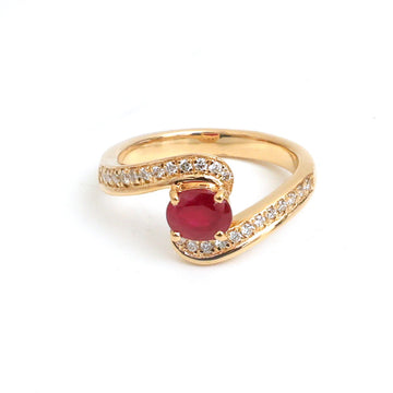 JPRG-5260/12545 Ruby Diamond Ring | 18K