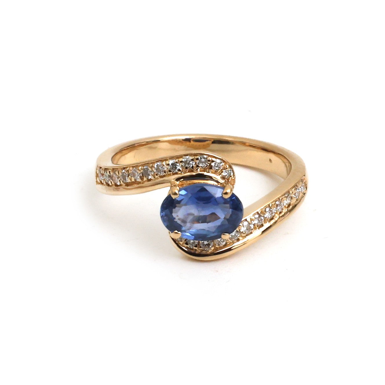 JPRG-5261/12546 Blue Sapphire Diamond Ring | 18K