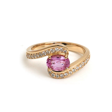 JPRG-5262/12547 Pink Sapphire Diamond Ring | 18K