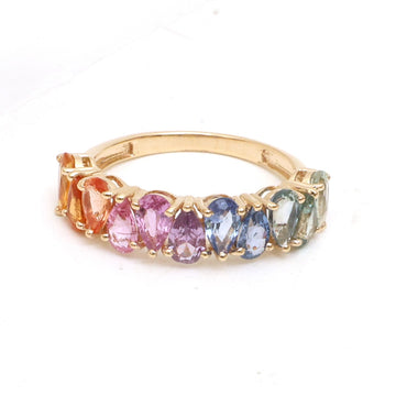 JPRG-5272/12571 Rainbow Sapphire Ring | 14K