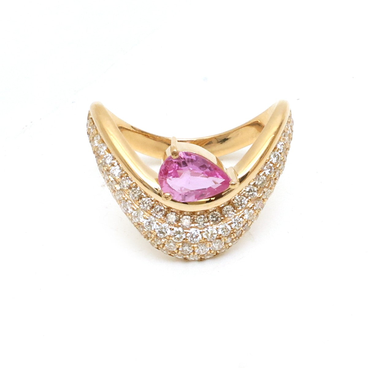 JPRG-5279/12578 Pink Sapphire Diamond Ring | 18K