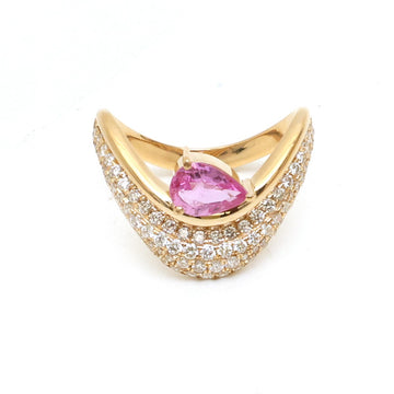 JPRG-5279/12578 Pink Sapphire Diamond Ring | 18K