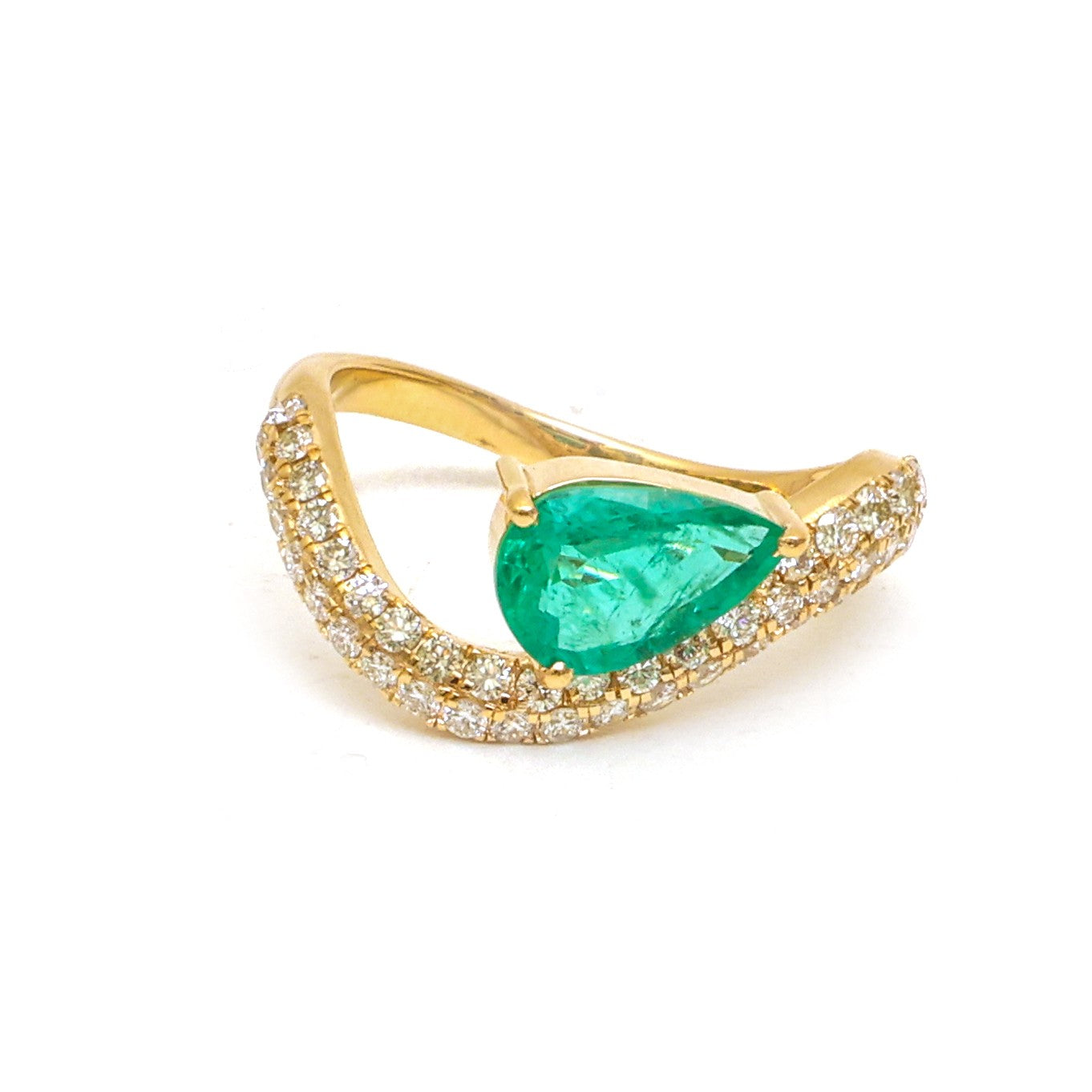 JPRG-5283/12582 Emerald Diamond Ring | 18K