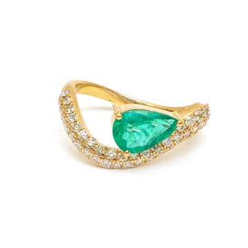 JPRG-5283/12582 Emerald Diamond Ring | 18K