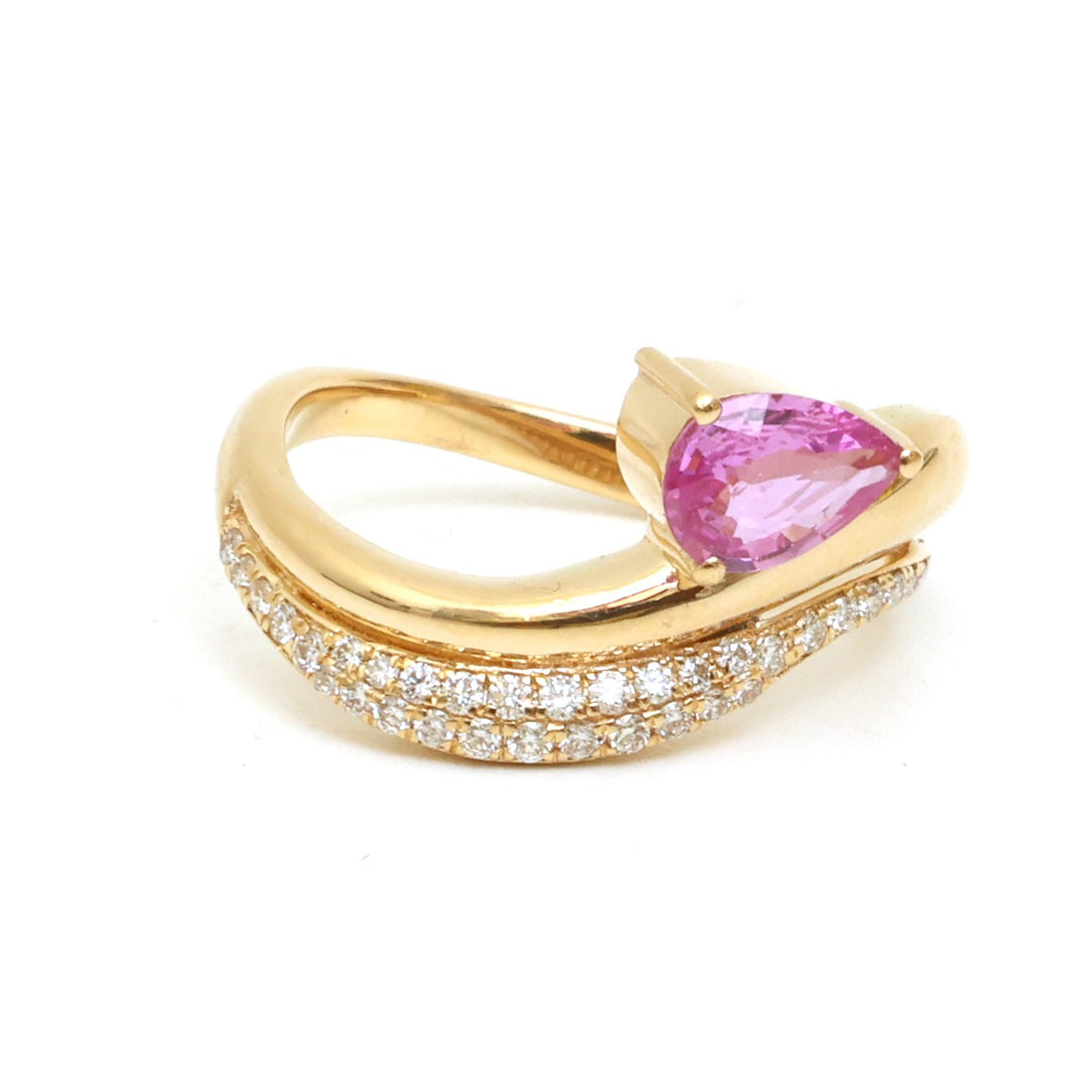 JPRG-5284/12583 Pink Sapphire Diamond Ring | 18K