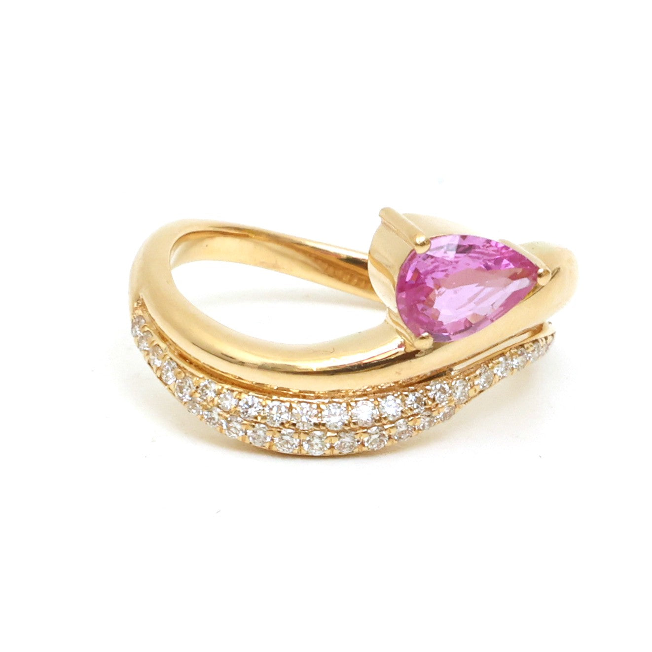 JPRG-5284/12583 Pink Sapphire Diamond Ring | 18K