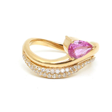 JPRG-5286/12585 Pink Sapphire Diamond Ring | 18K