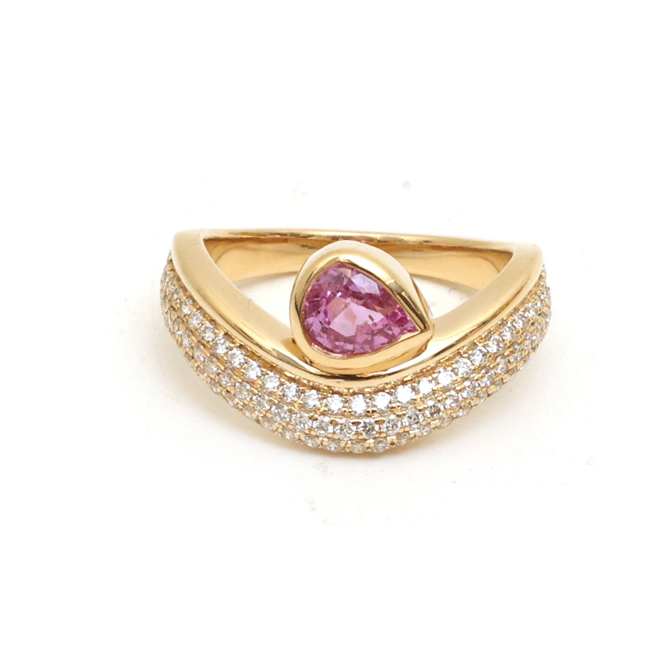 JPRG-5290/12589 Pink Sapphire Diamond Ring | 18K