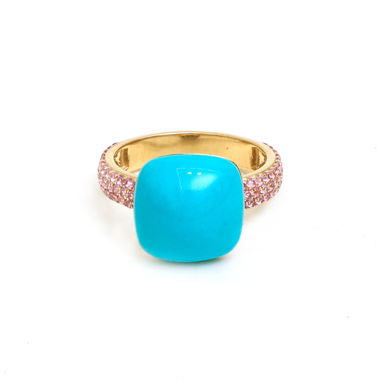 JPRG-5294/12641 Pink Sapphire Turquoise Ring | 14K