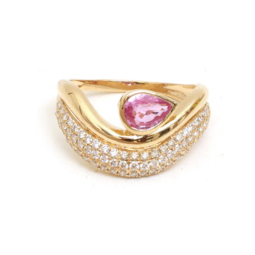 JPRG-5297/12644 Pink Sapphire Diamond Ring | 18K