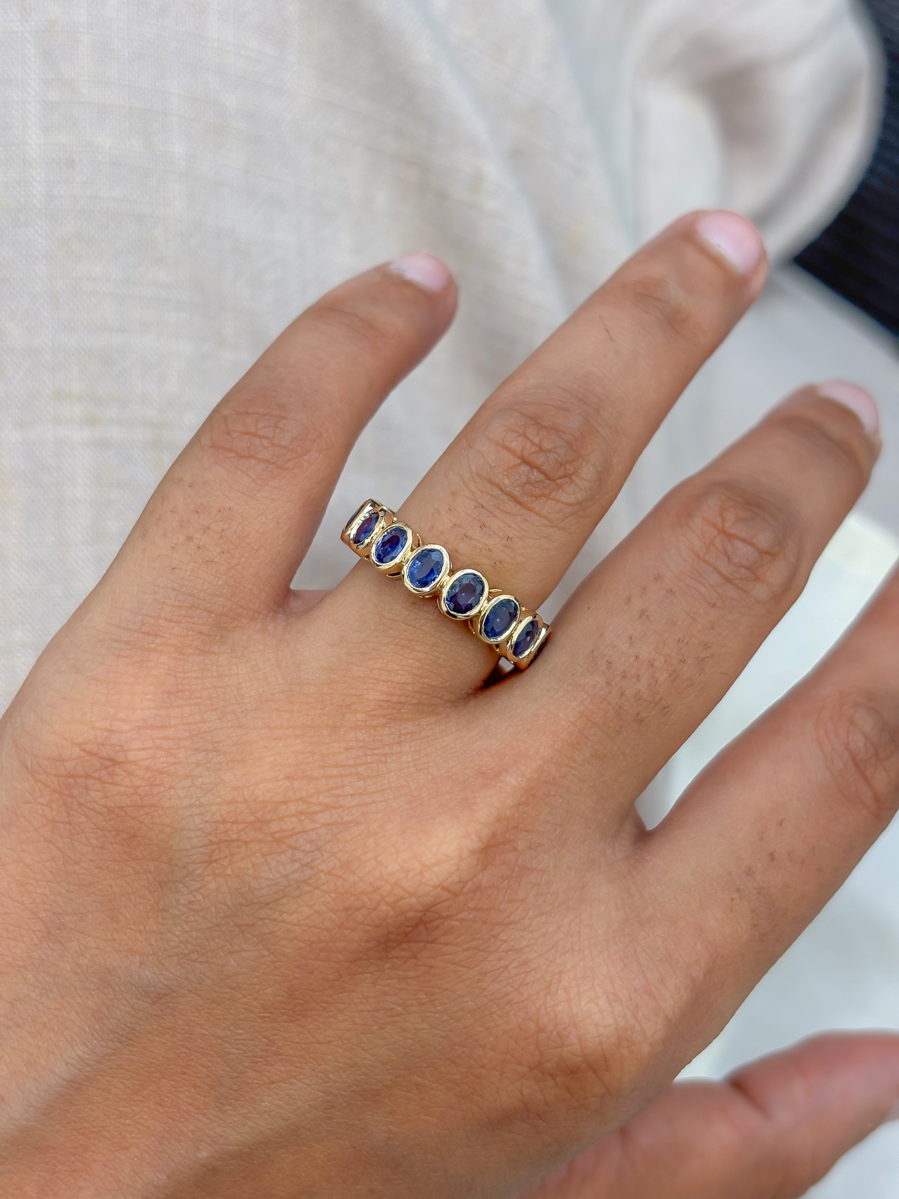 JPRG-5304/12661 Blue Sapphire Ring | 14K
