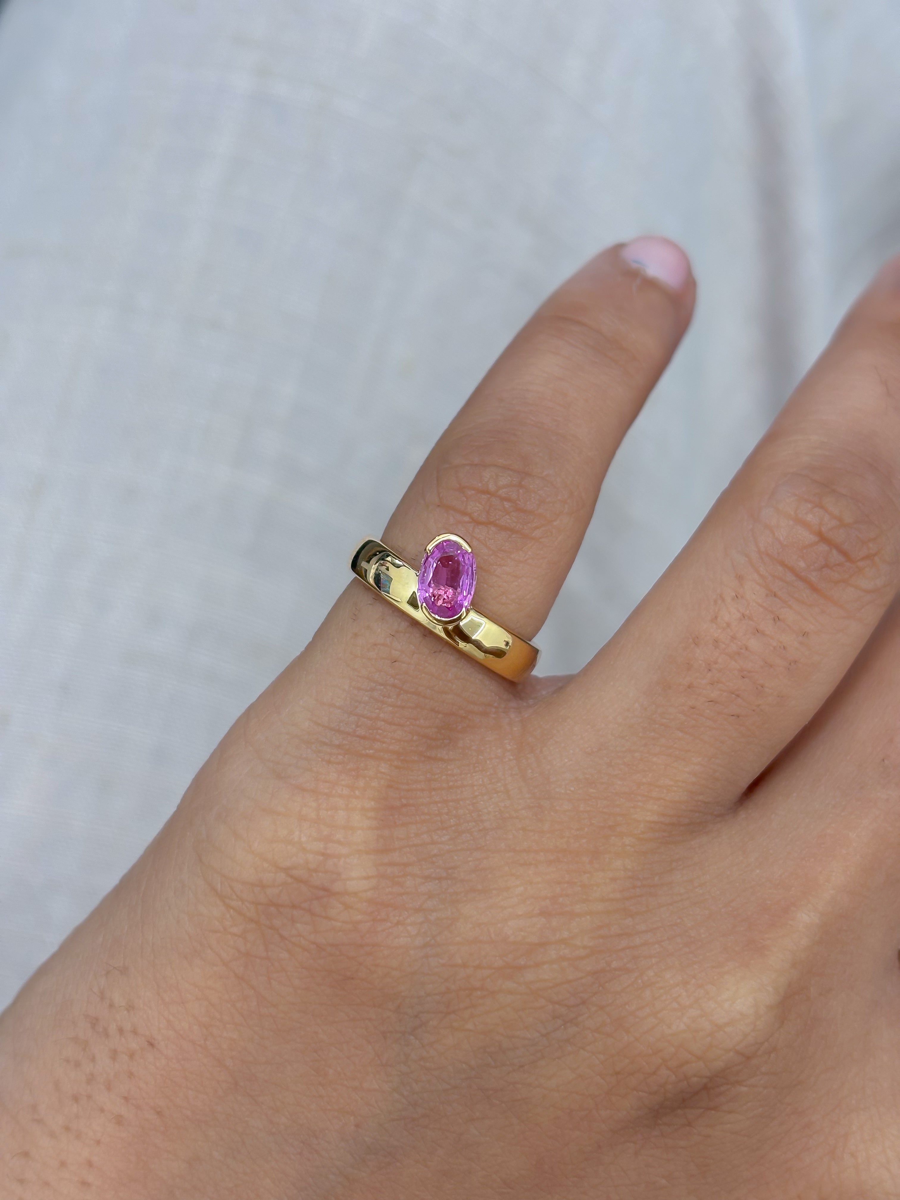 JPRG-5308/12688 Pink Sapphire Ring | 18K
