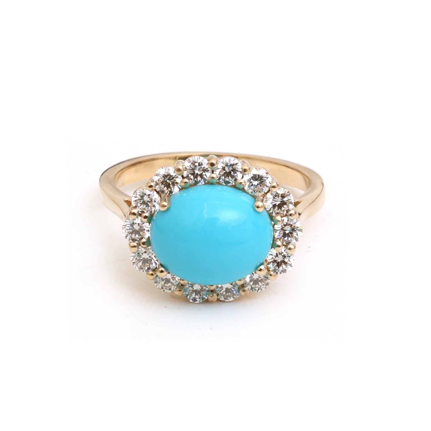 JPRG-5312/12692 Diamond Turquoise Ring | 14K