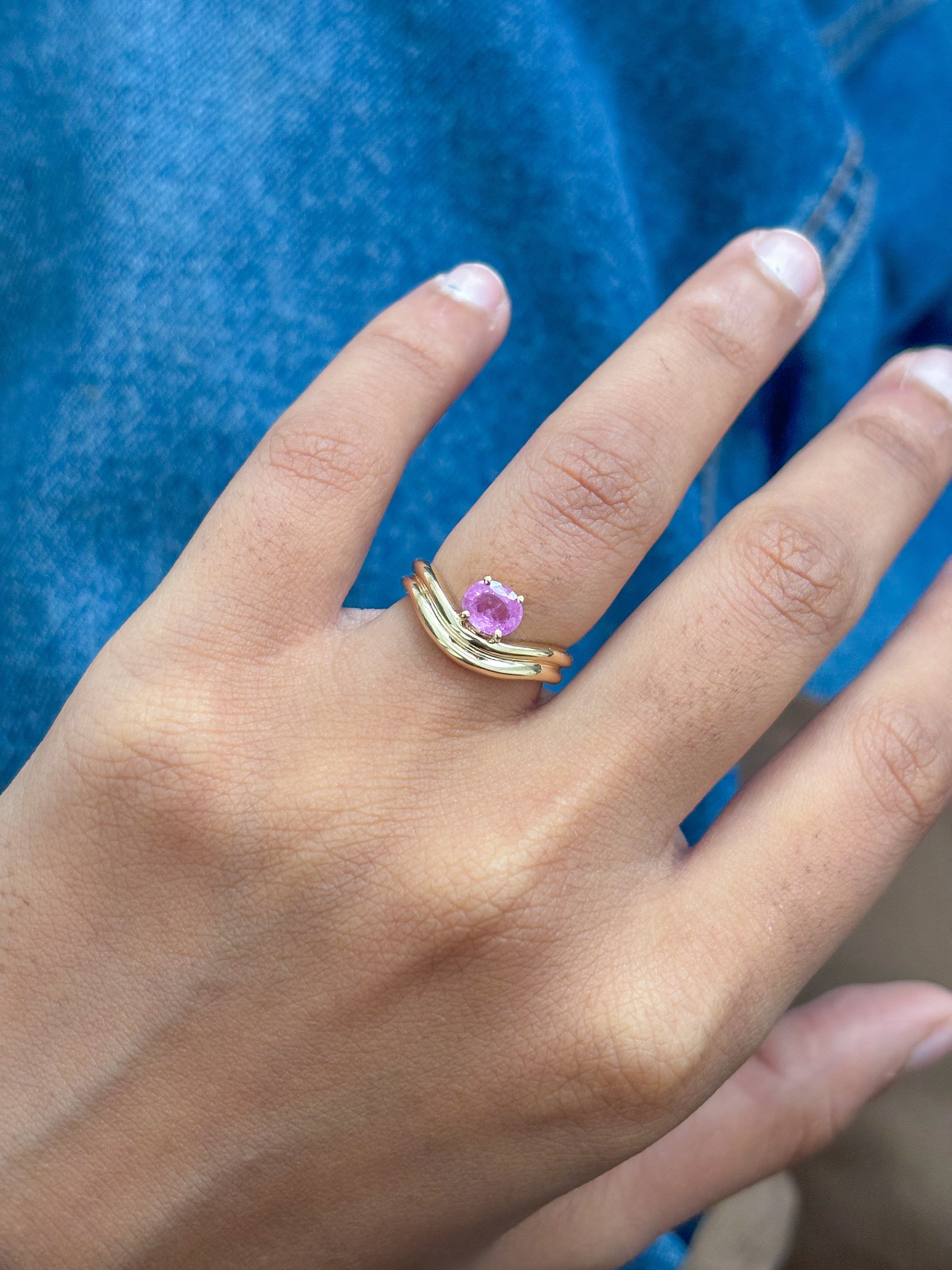 JPRG-5316/12699 Pink Sapphire Ring | 14K
