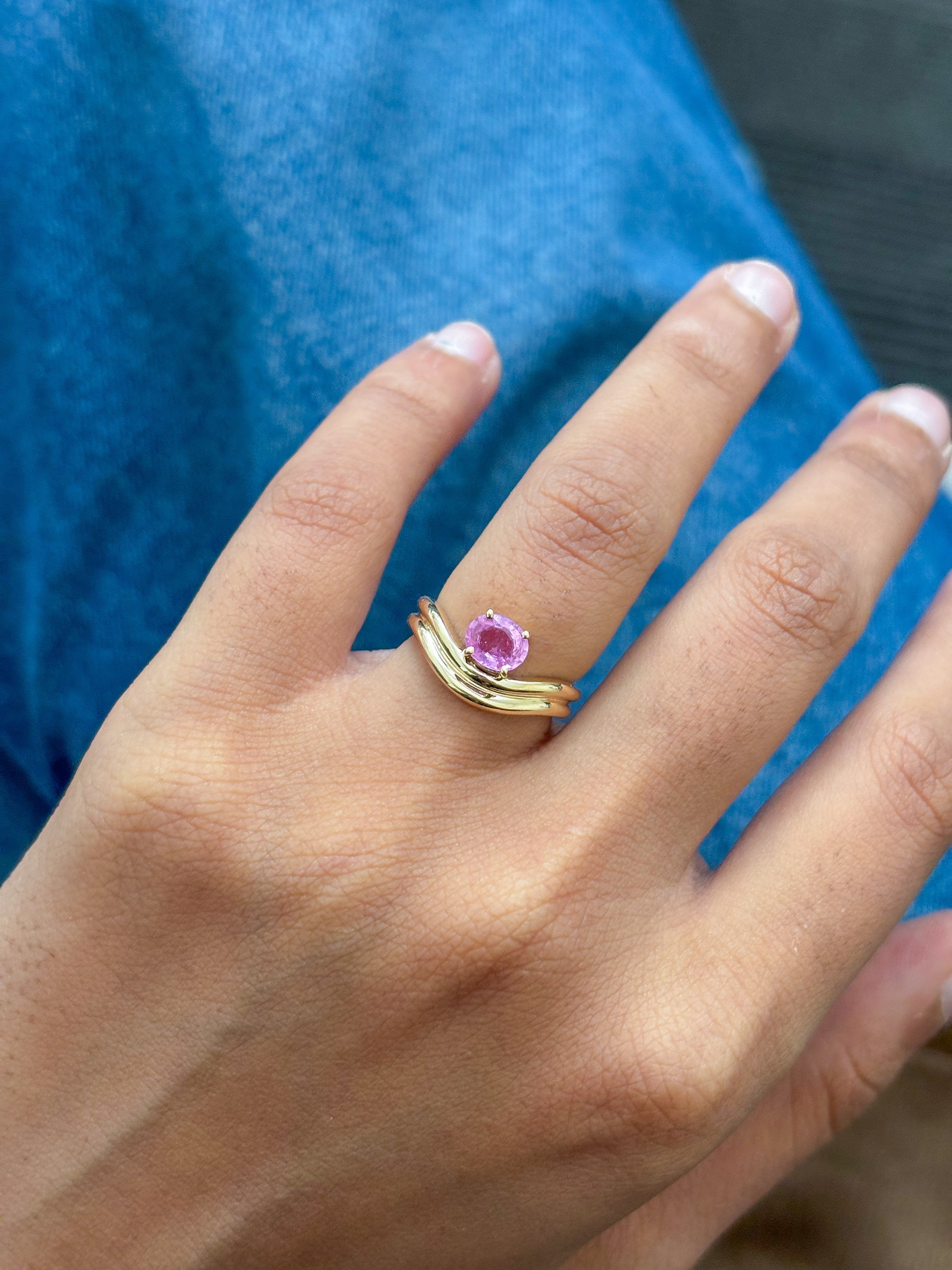 JPRG-5317/12700 Pink Sapphire Ring | 14K