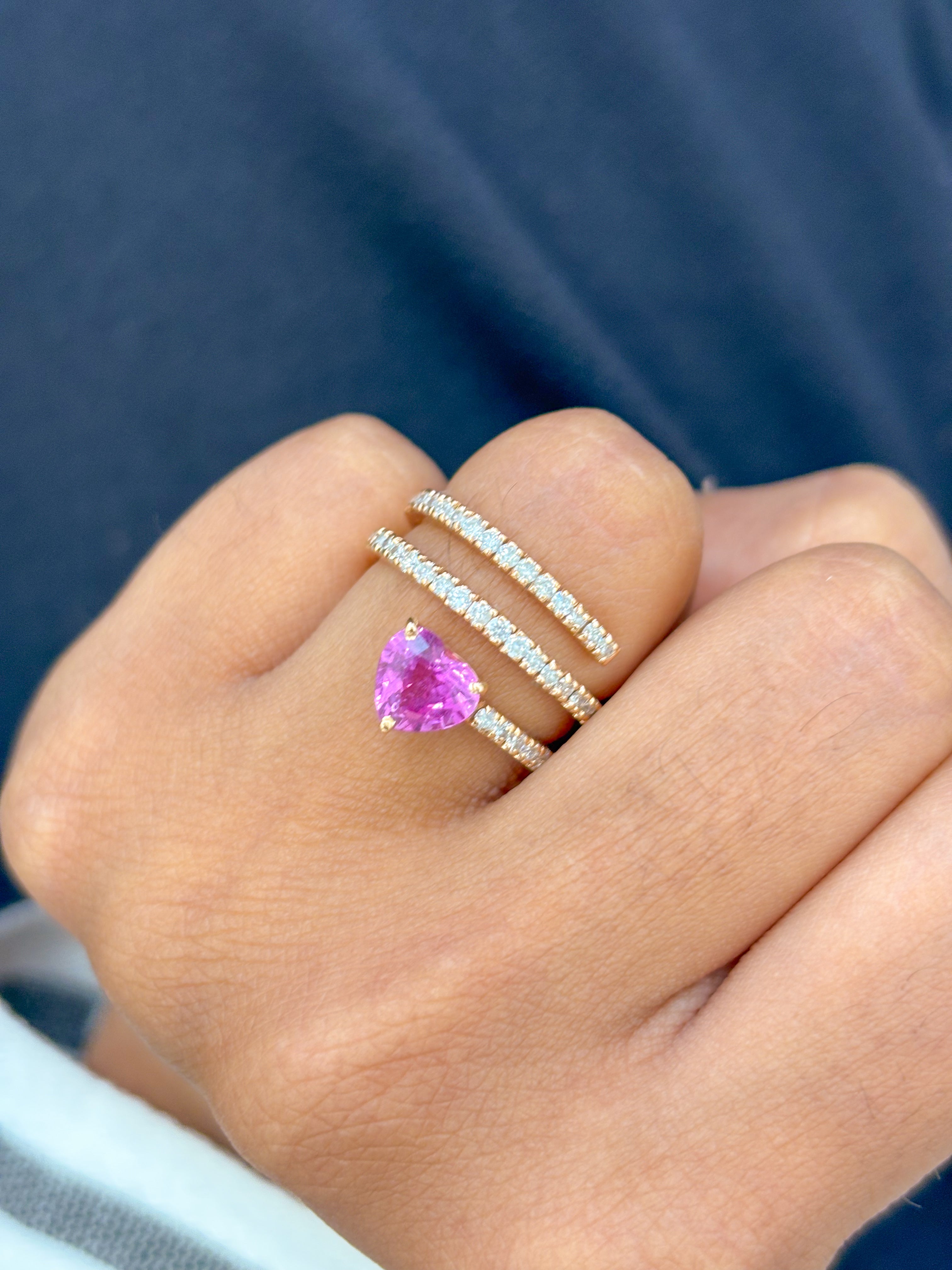 JPRG-532/1291 Pink Sapphire Ring | 18K