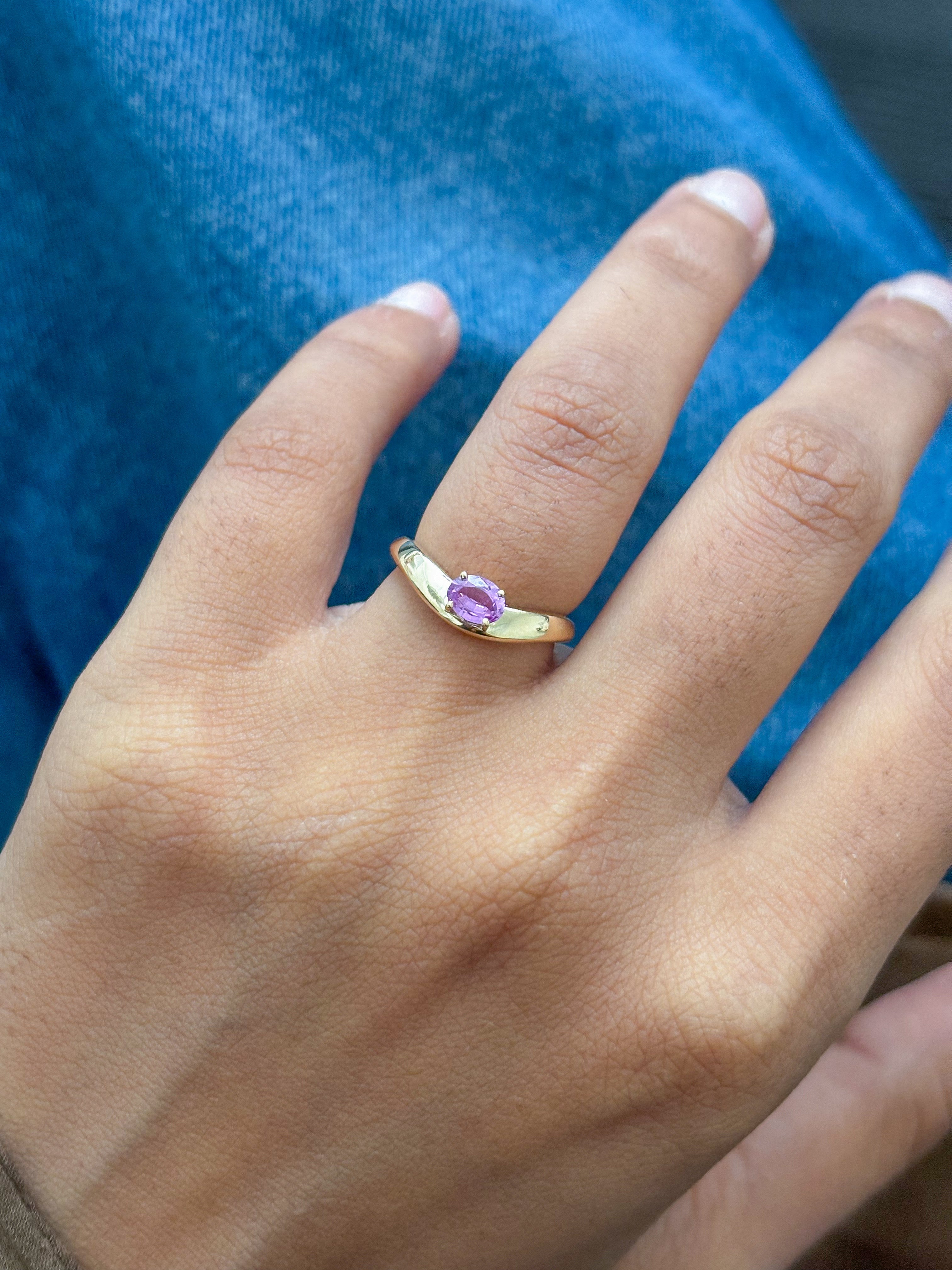 JPRG-5320/12703 Pink Sapphire Ring | 14K