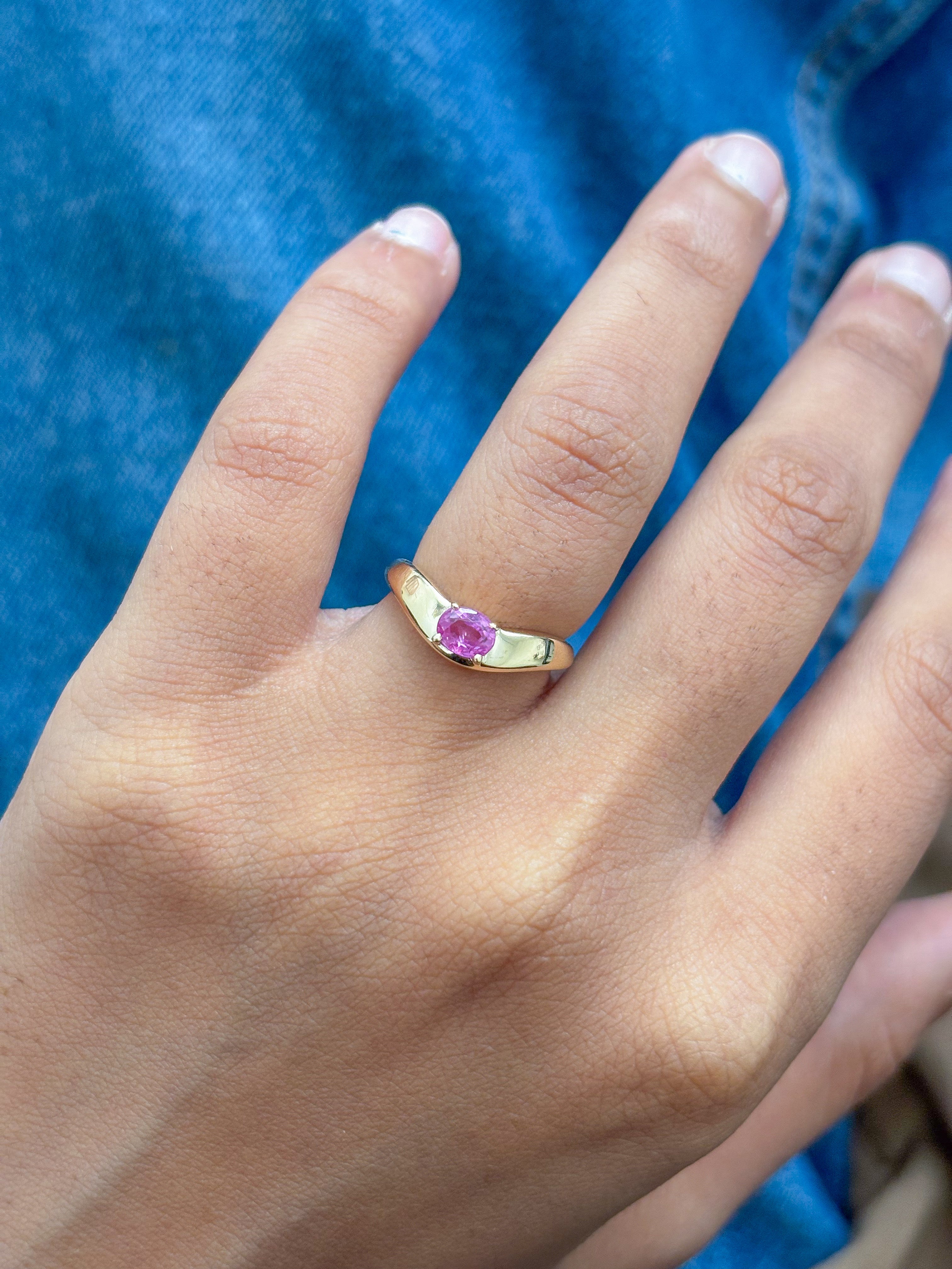 JPRG-5321/12704 Pink Sapphire Ring | 14K