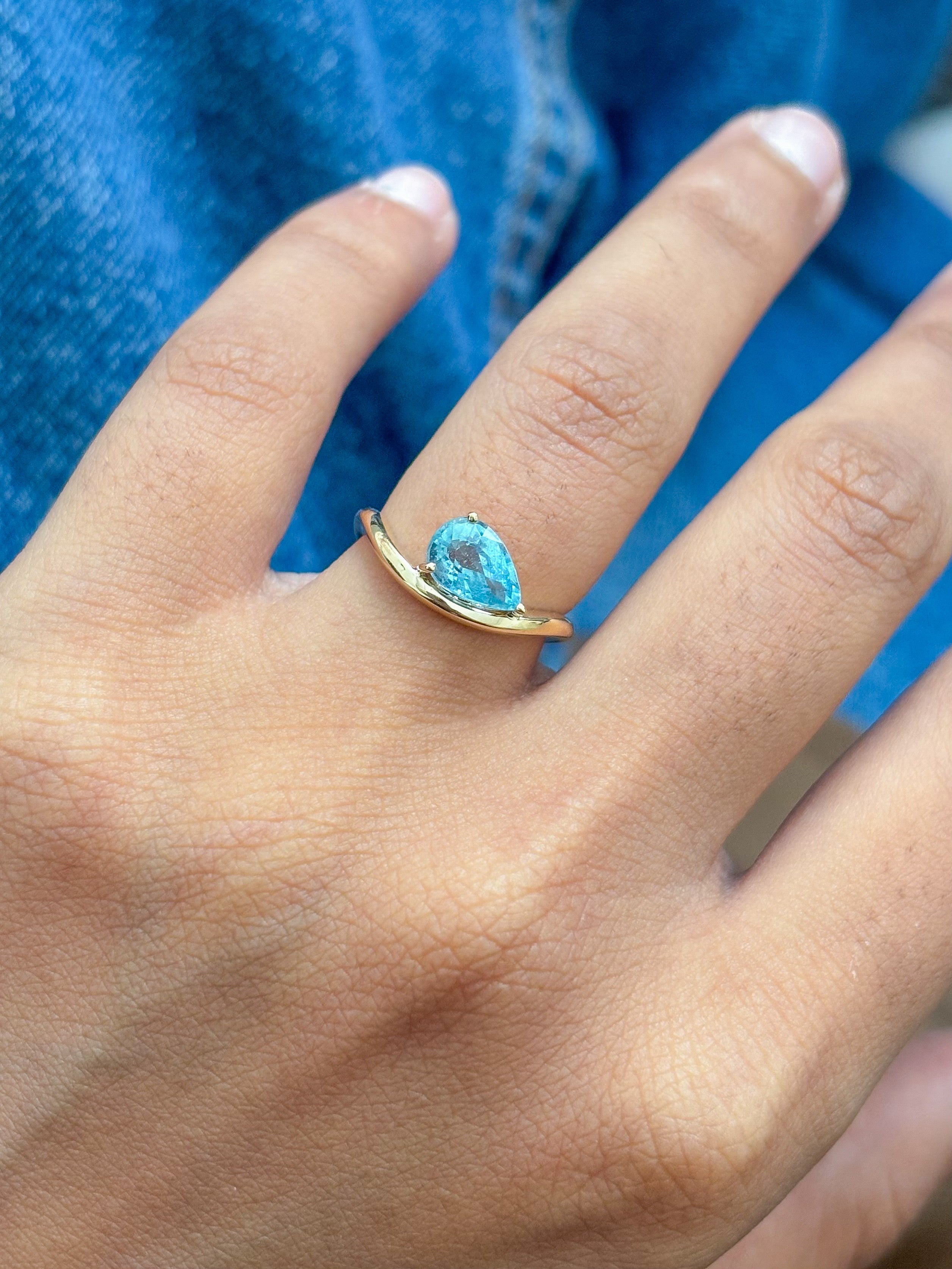 JPRG-5331/12714 Aquamarine Ring | 14K
