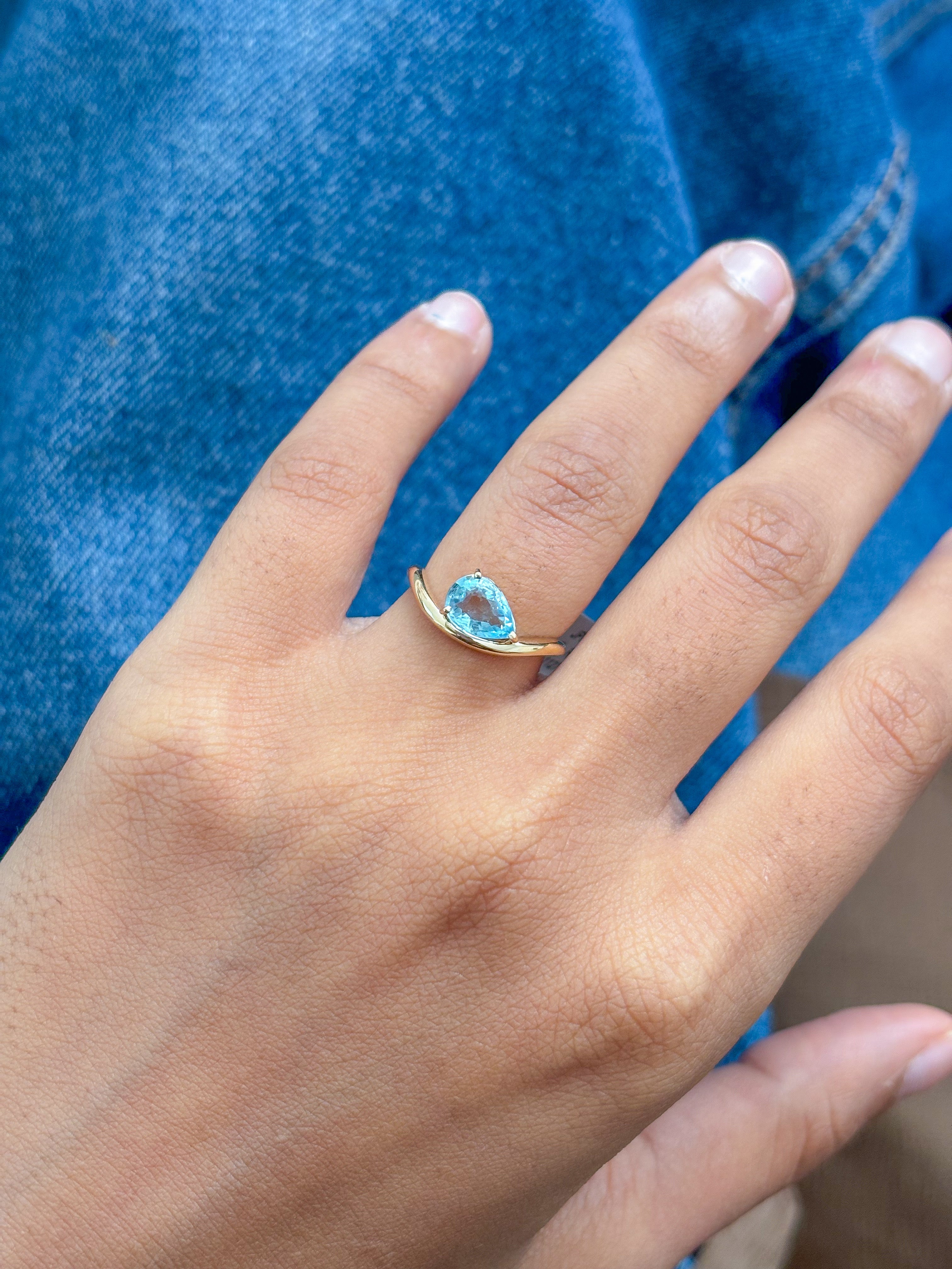 JPRG-5332/12715 Aquamarine Ring | 14K