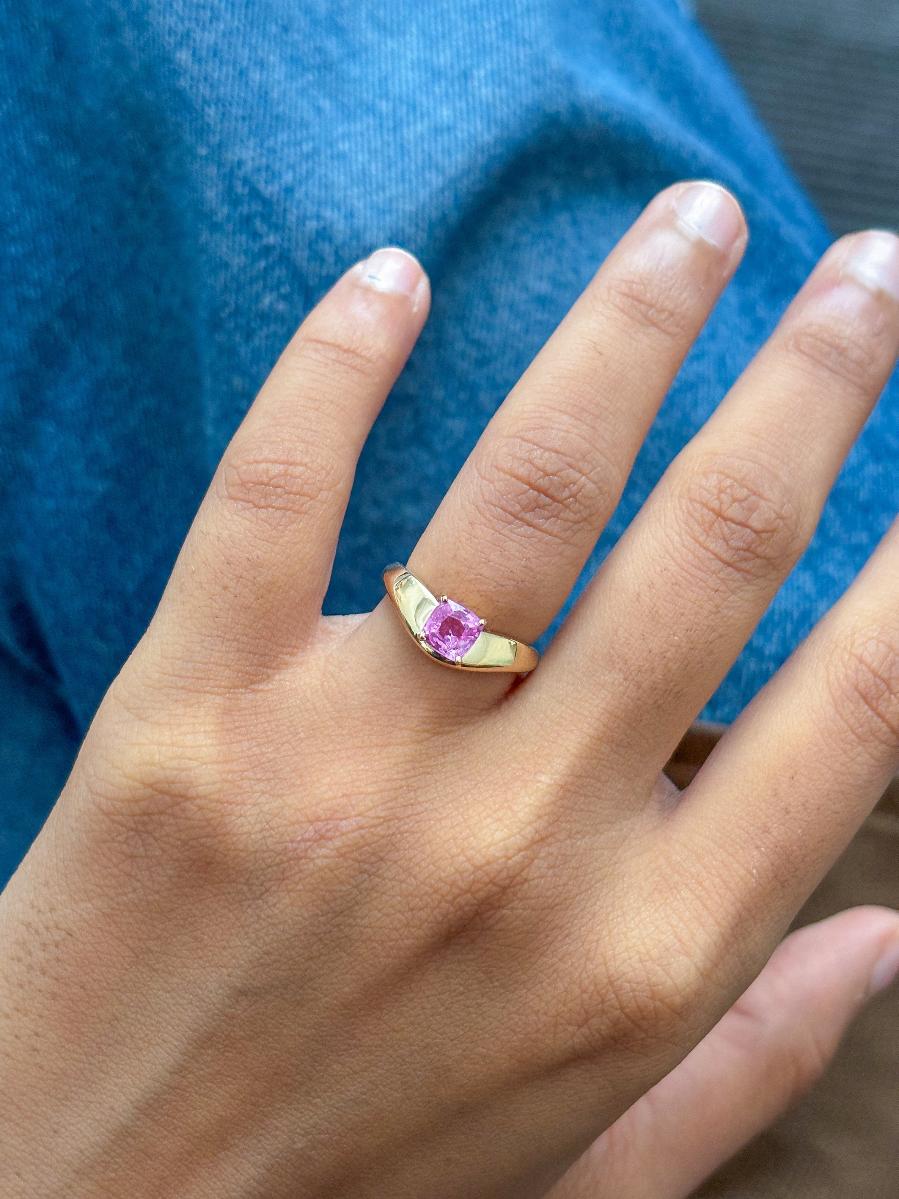 JPRG-5336/12719 Pink Sapphire Ring | 14K