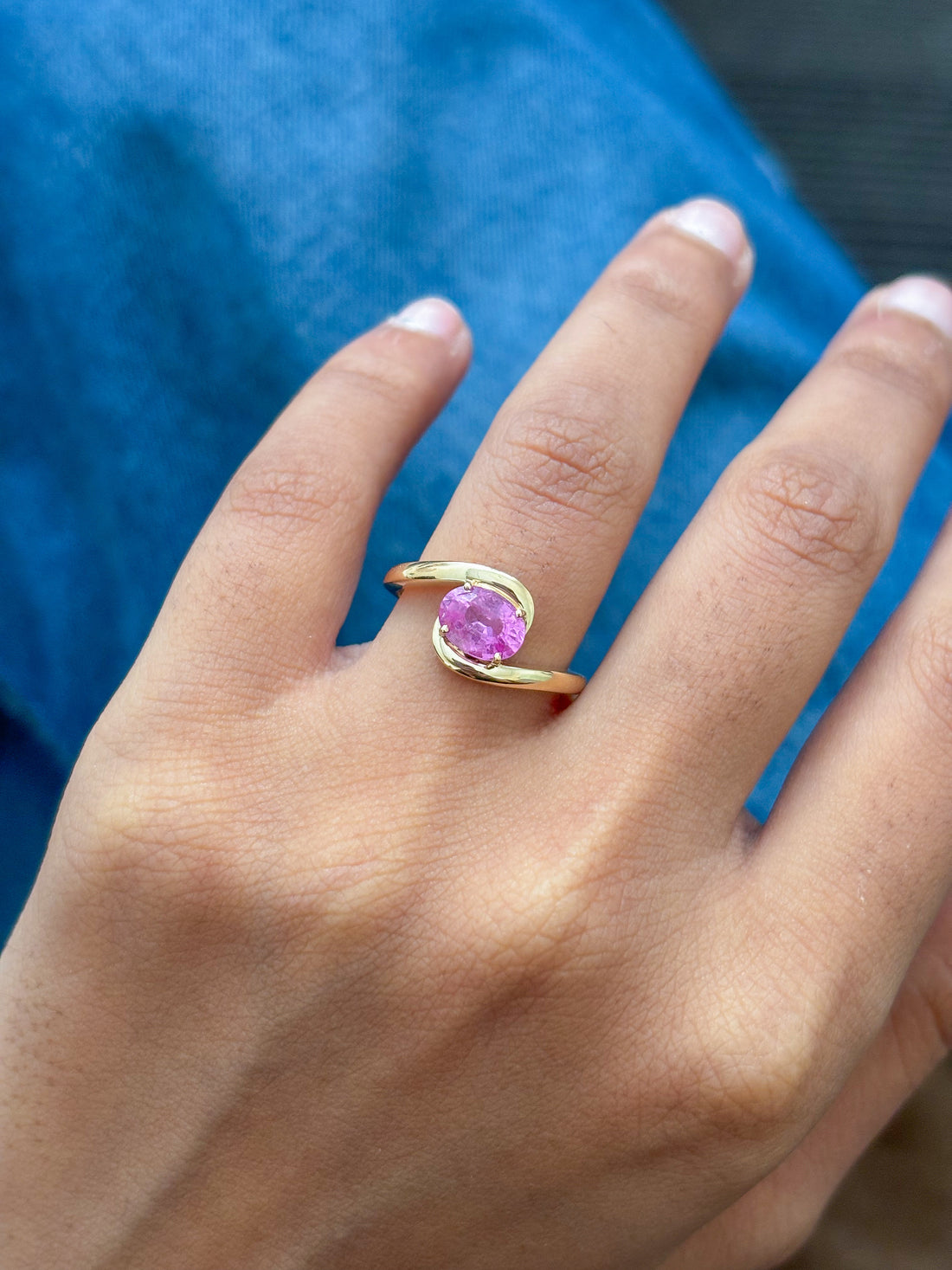 JPRG-5337/12720 Pink Sapphire Ring | 14K
