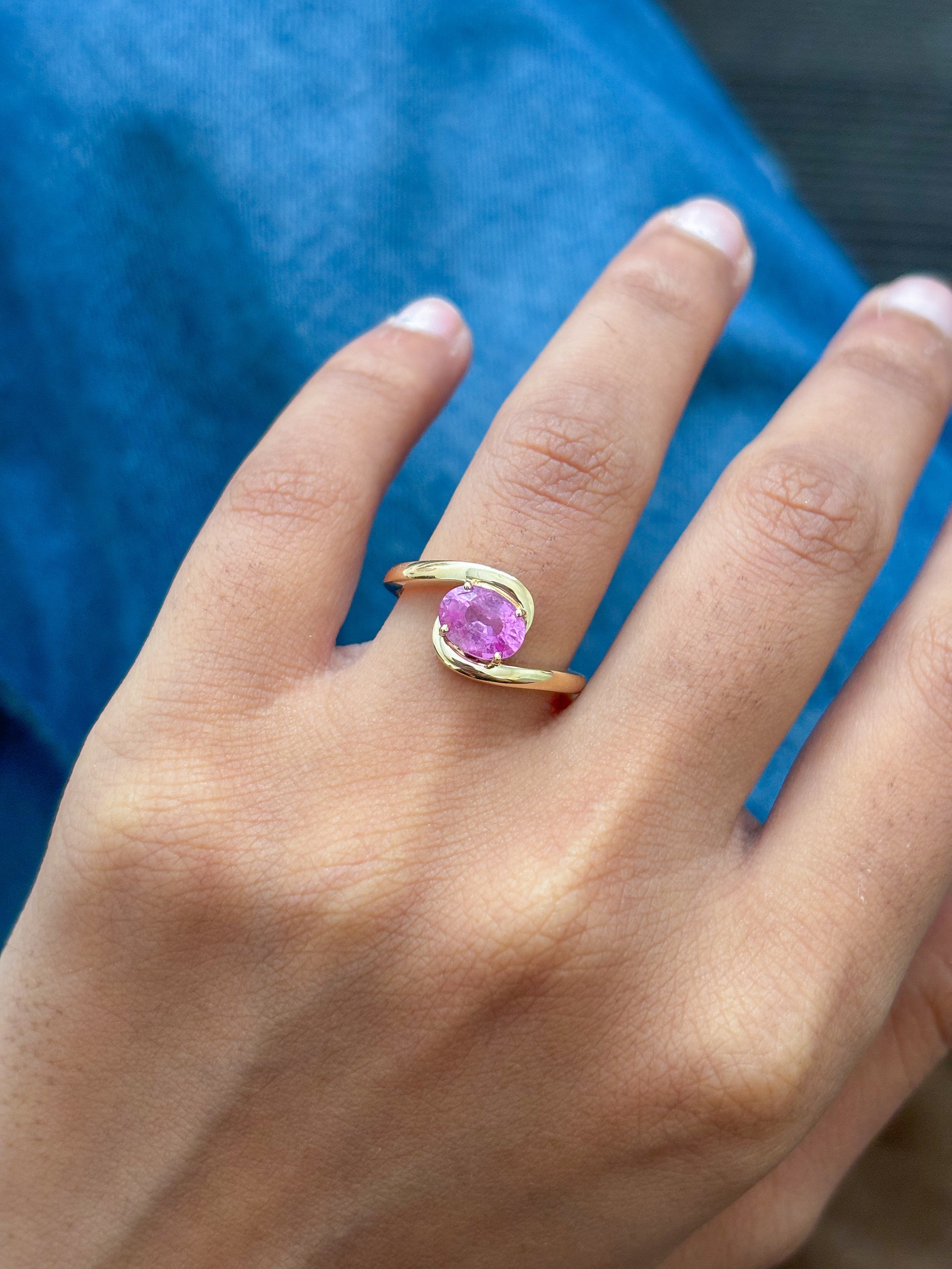 JPRG-5337/12720 Pink Sapphire Ring | 14K