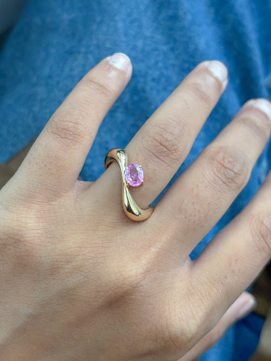 JPRG-5350/12736 Pink Sapphire Ring | 14K