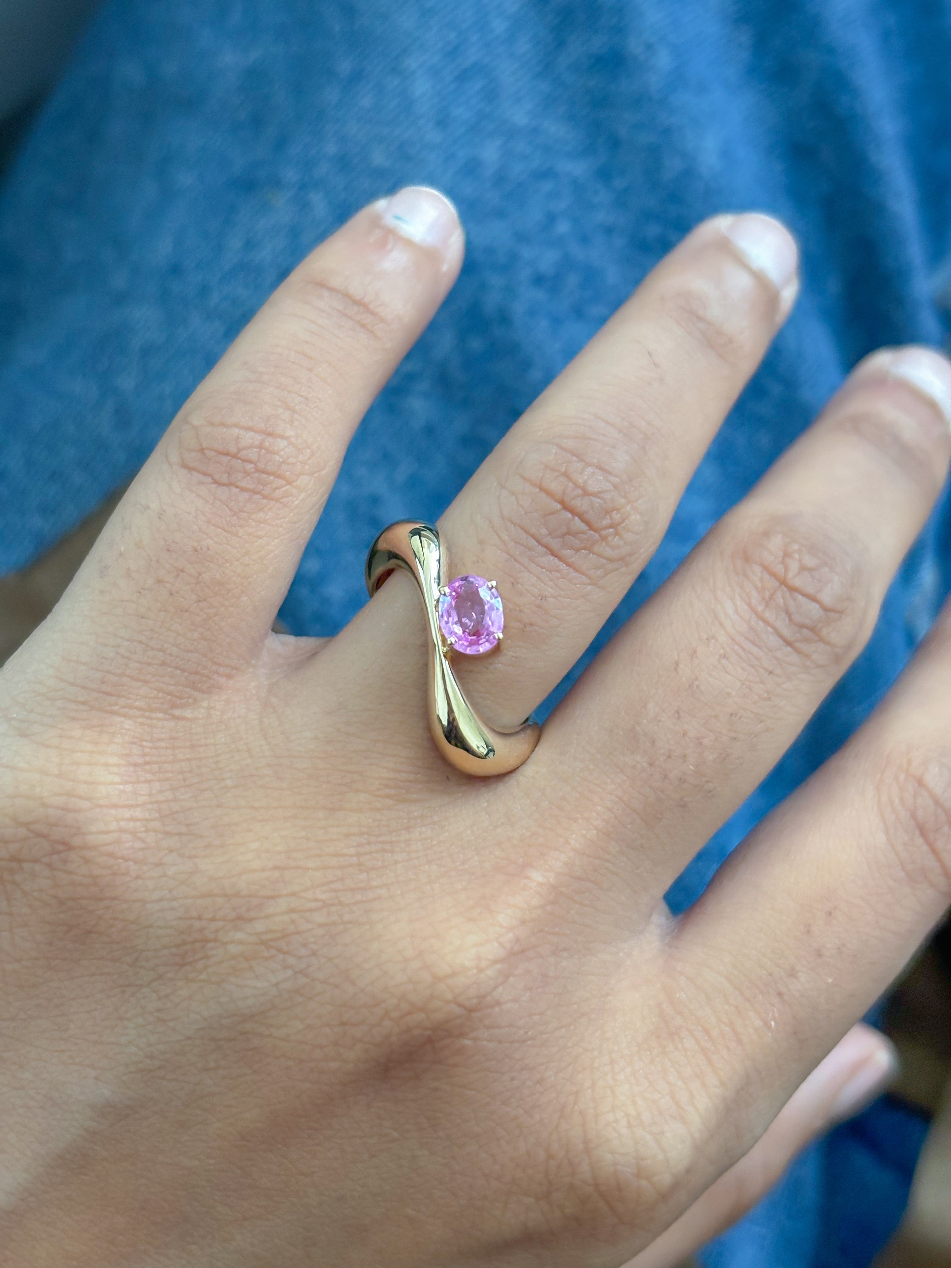 JPRG-5350/12736 Pink Sapphire Ring | 14K