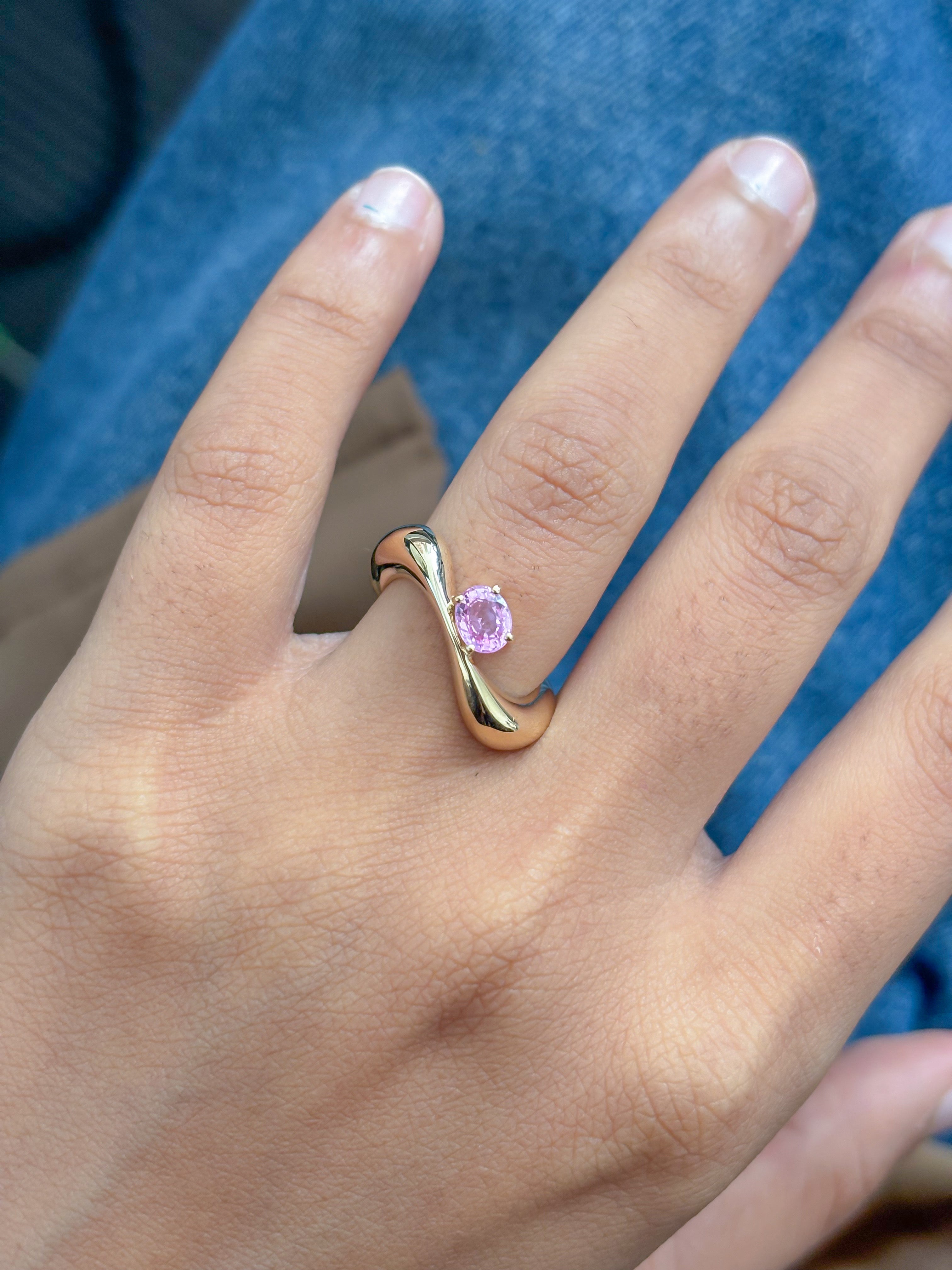 JPRG-5351/12737 Pink Sapphire Ring | 14K