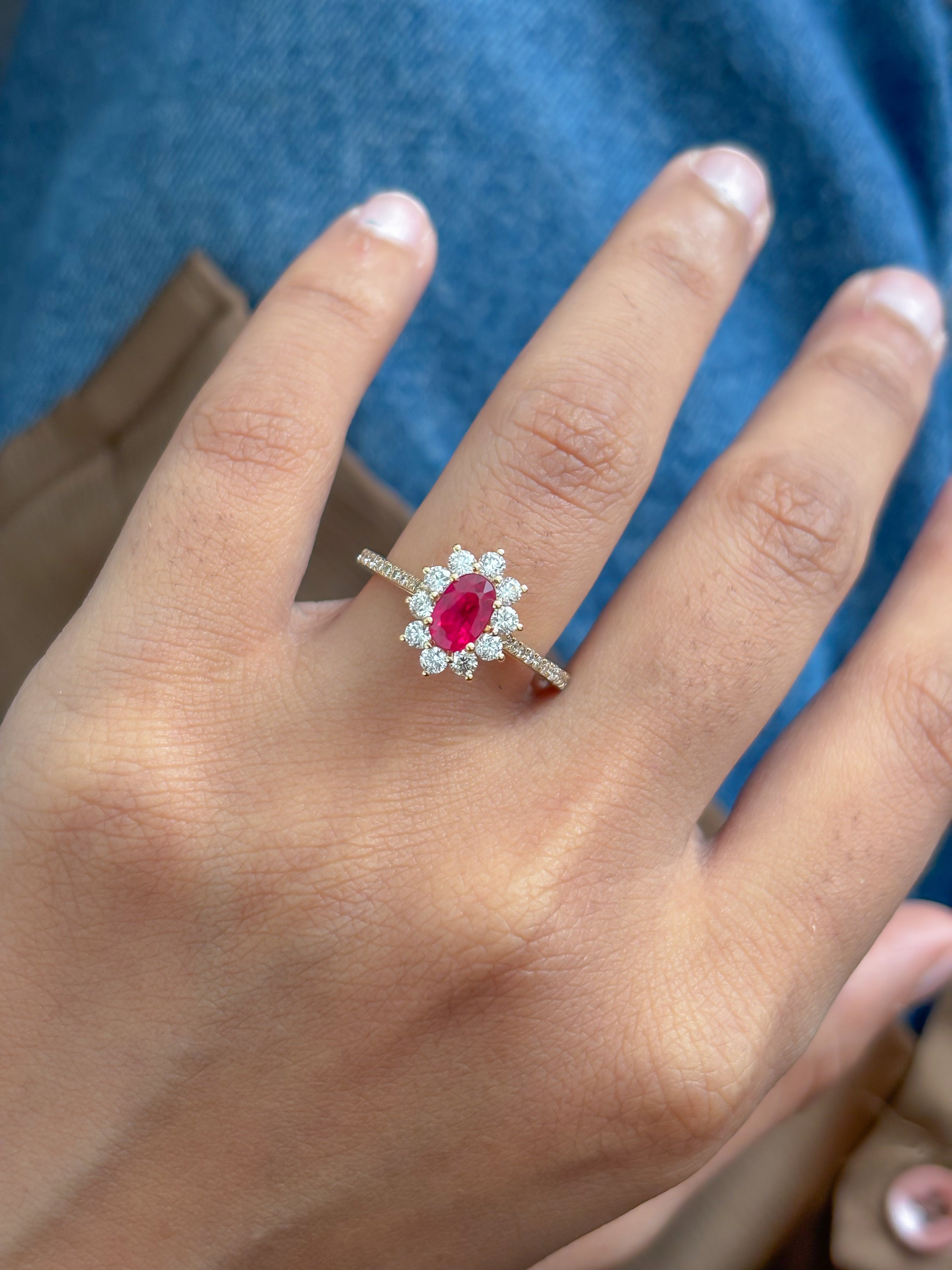JPRG-5358/12744 Ruby Diamond Ring | 18K