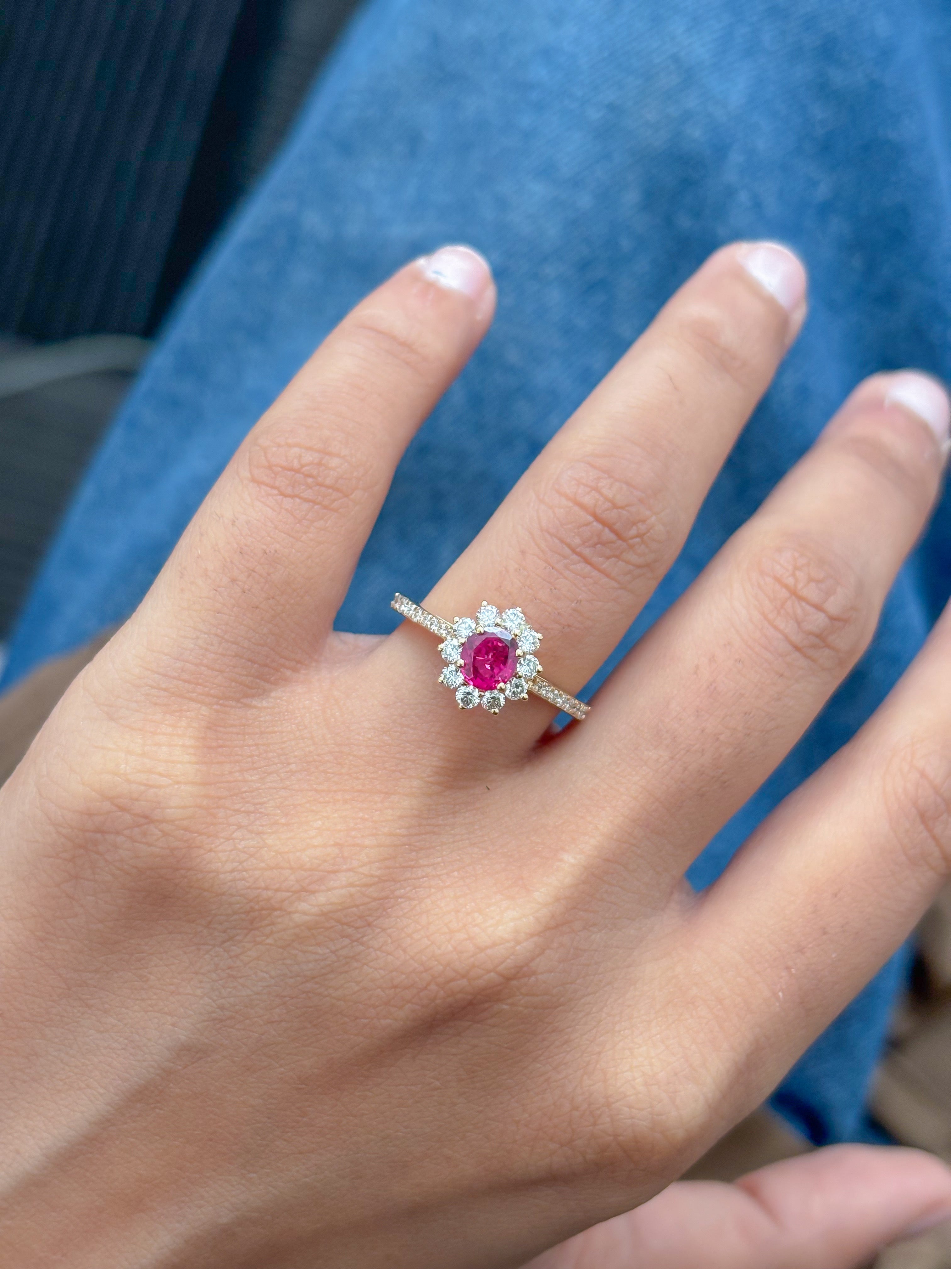 JPRG-5359/12745 Ruby Diamond Ring | 18K