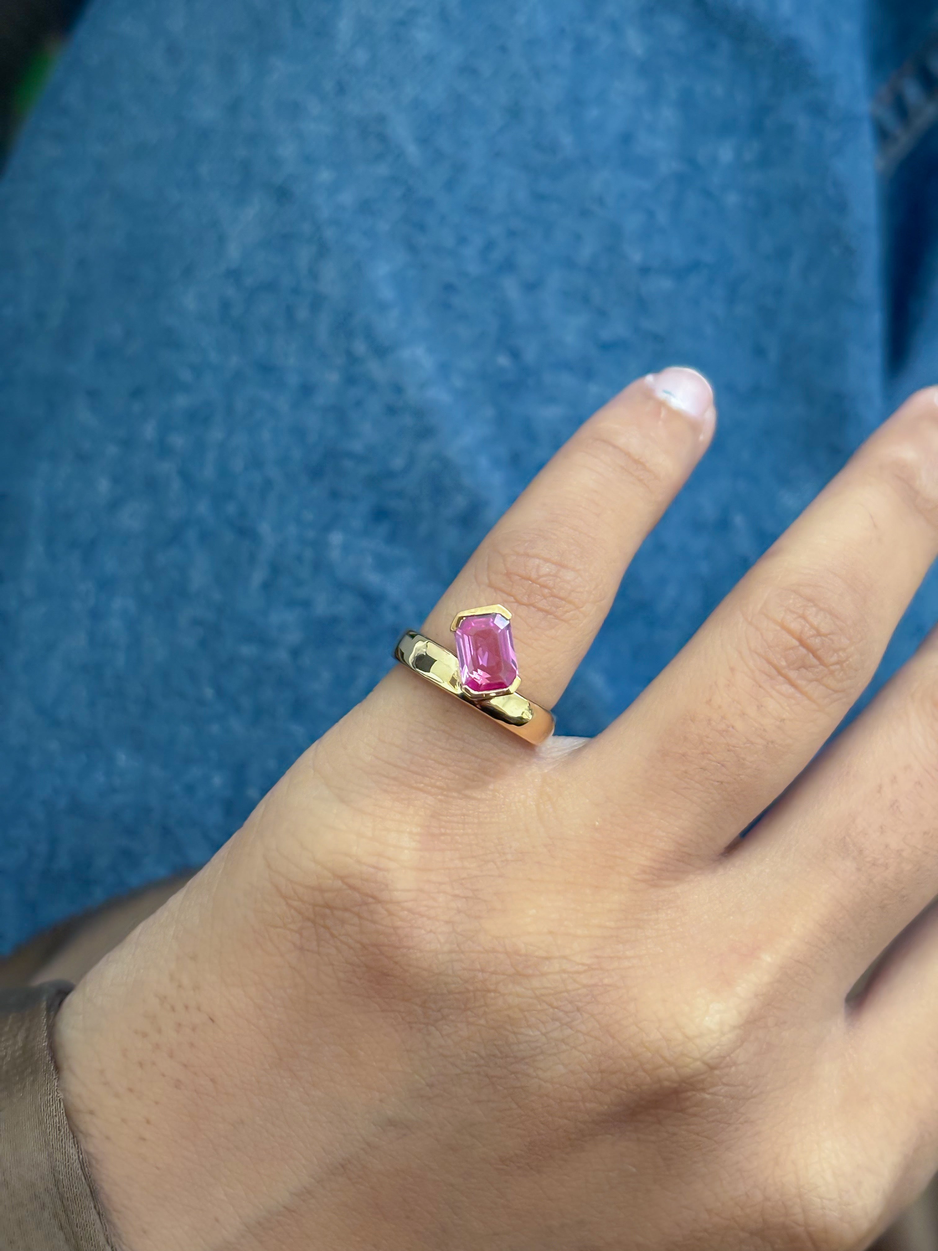 JPRG-5375/12778 Pink Sapphire Ring | 18K