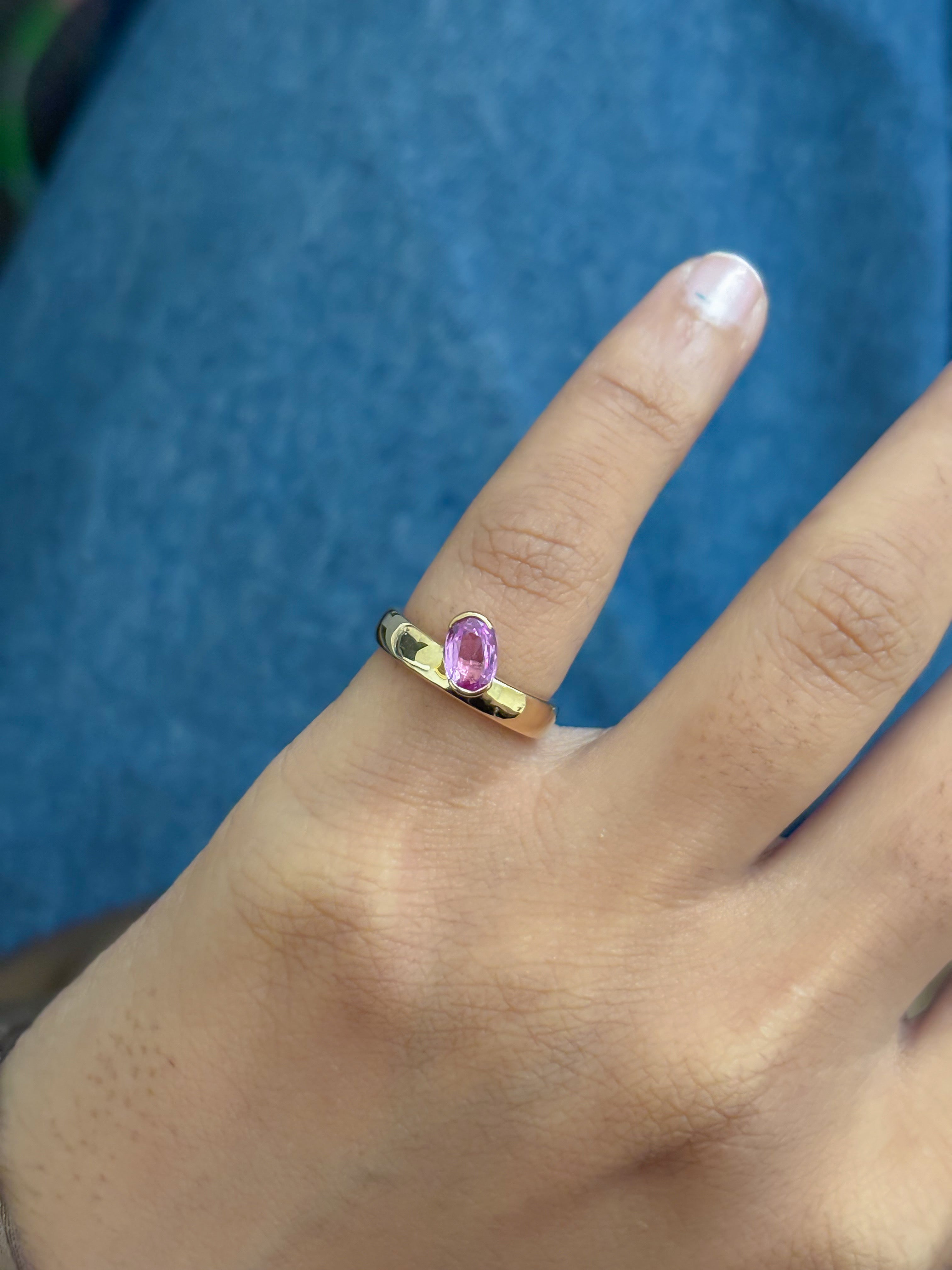 JPRG-5377/12780 Pink Sapphire Ring | 18K