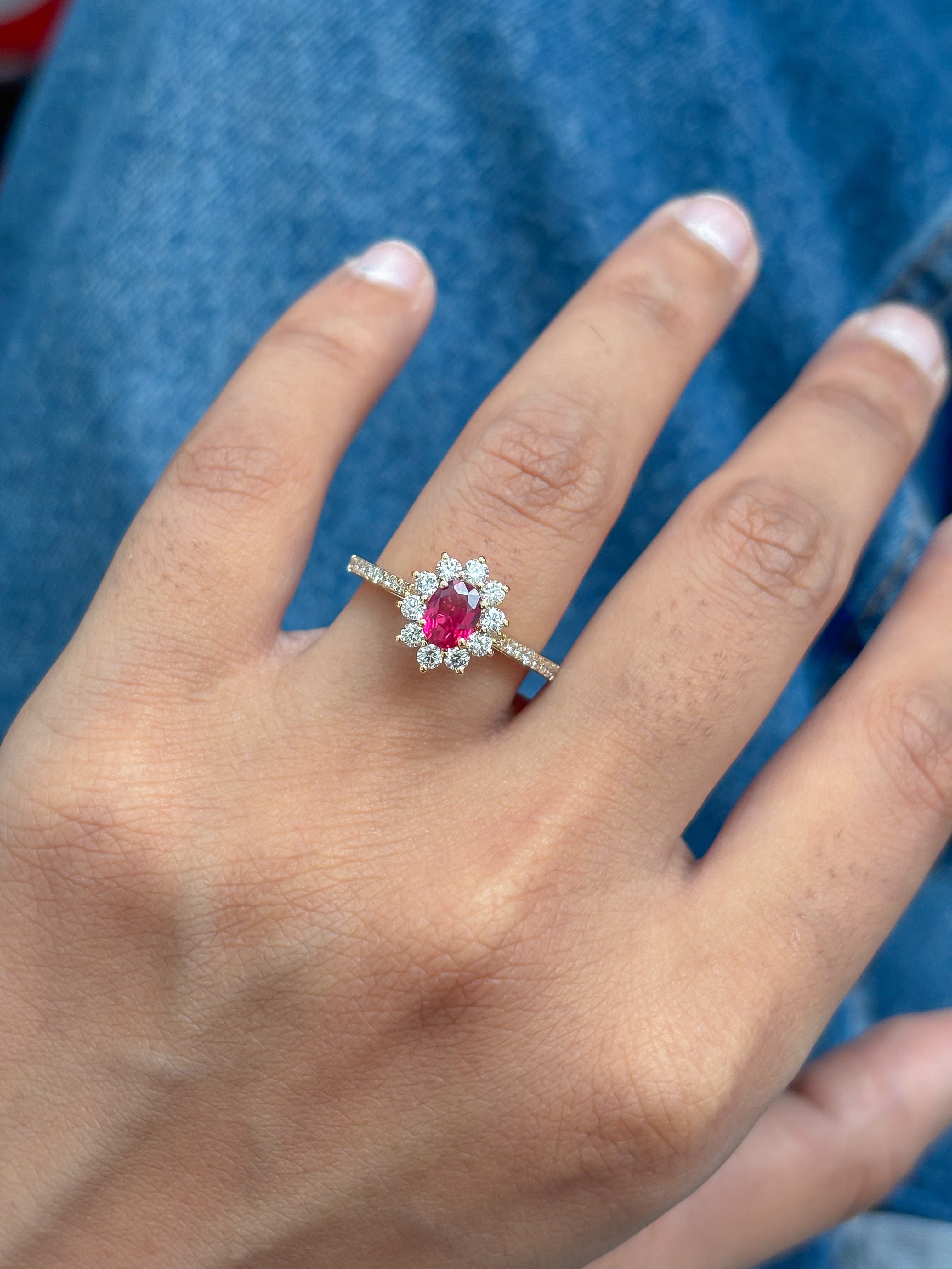 JPRG-5386/12789 Ruby Diamond Ring | 18K