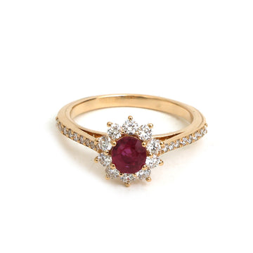 JPRG-5387/12790 Ruby Diamond Ring | 18K