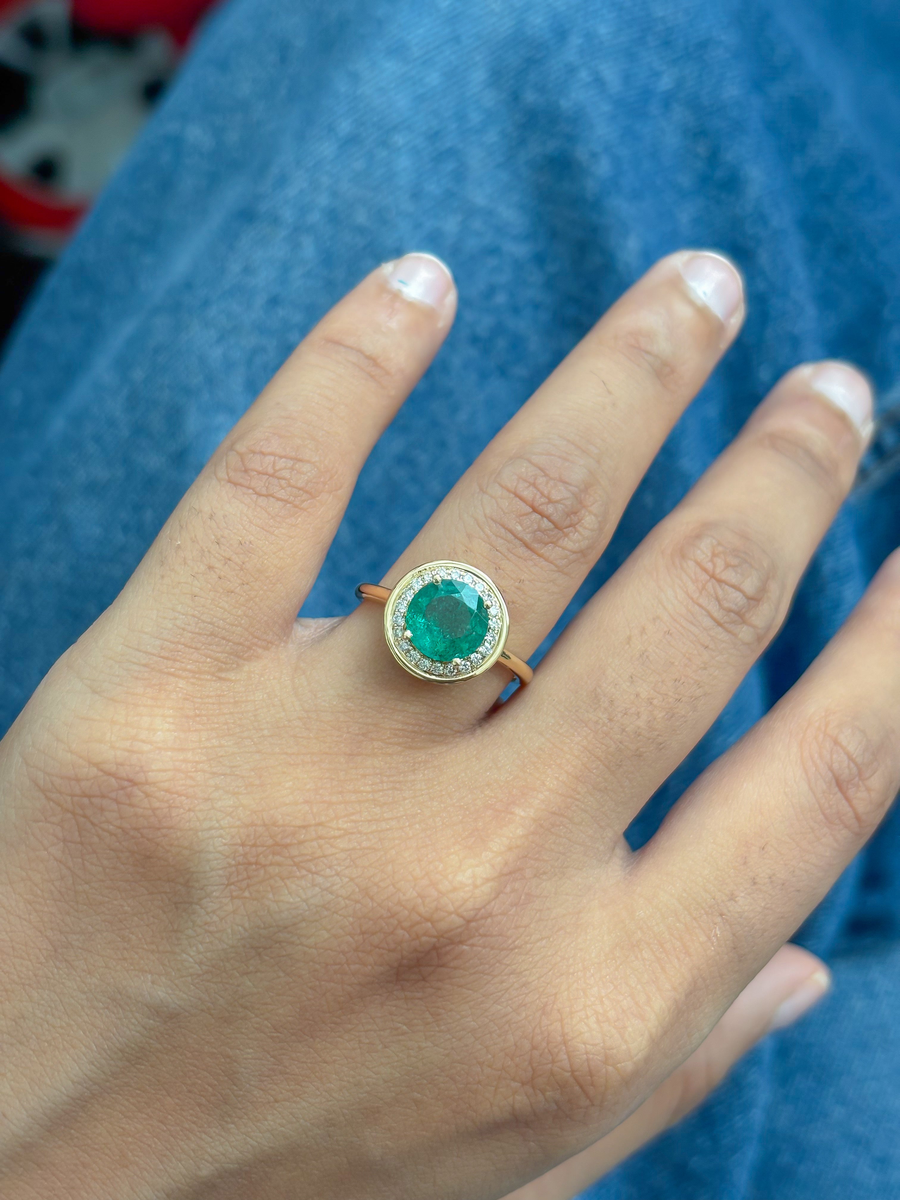 JPRG-5388/12791 Emerald Diamond Ring | 18K