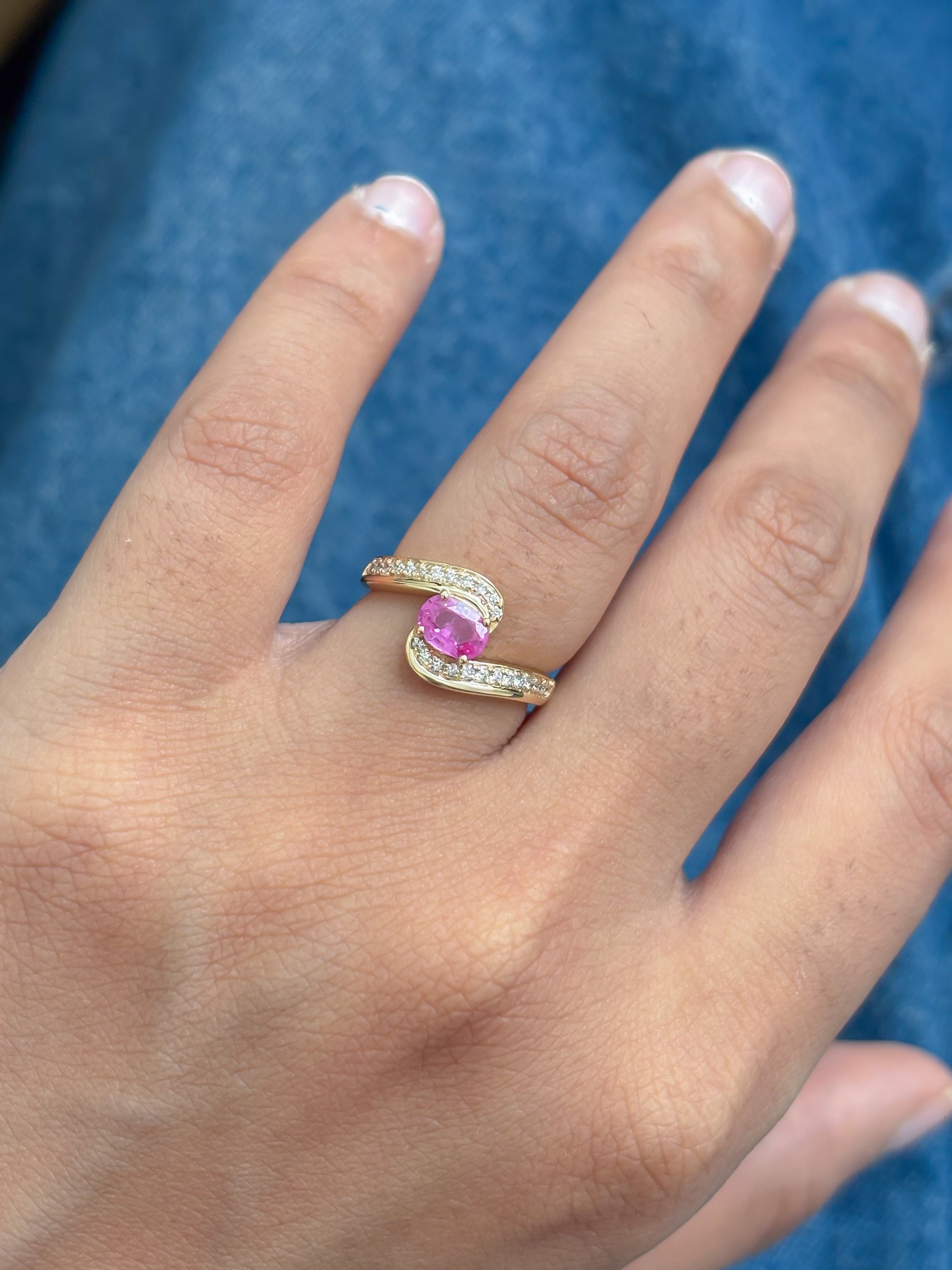 JPRG-5391/12794 Pink Sapphire Diamond Ring | 18K