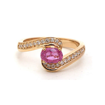 JPRG-5391/12794 Pink Sapphire Diamond Ring | 18K