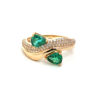 JPRG-5397/12816 Emerald Diamond Ring | 18K