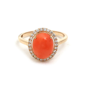JPRG-5400/12819 Coral Diamond Ring | 14K