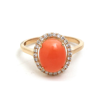 JPRG-5405/12824 Coral Diamond Ring | 14K