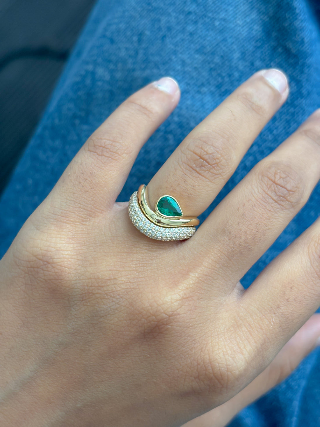 JPRG-5406/12825 Diamond Emerald Ring | 18K