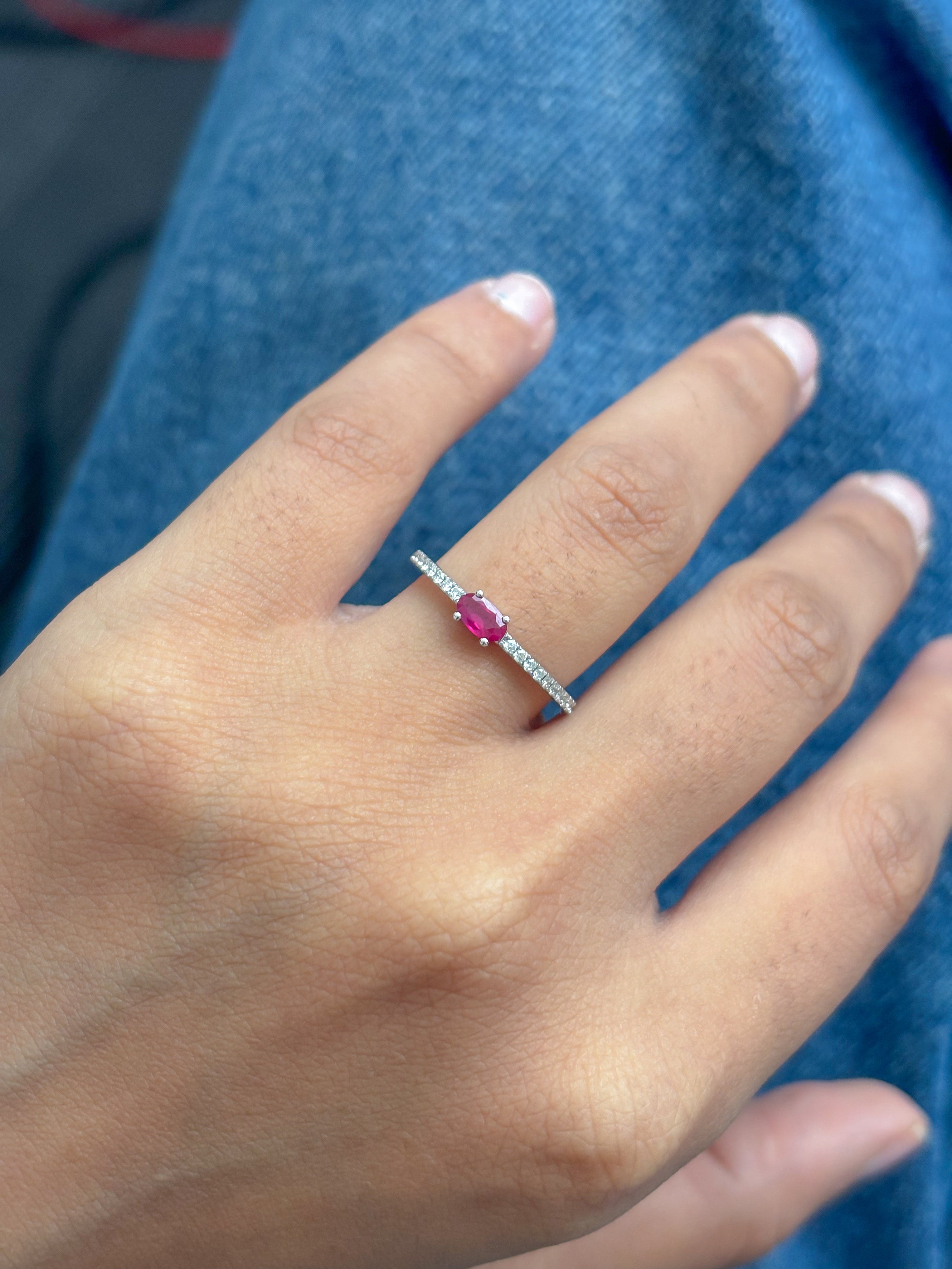 JPRG-5407/12826 Ruby Diamond Ring | 14K