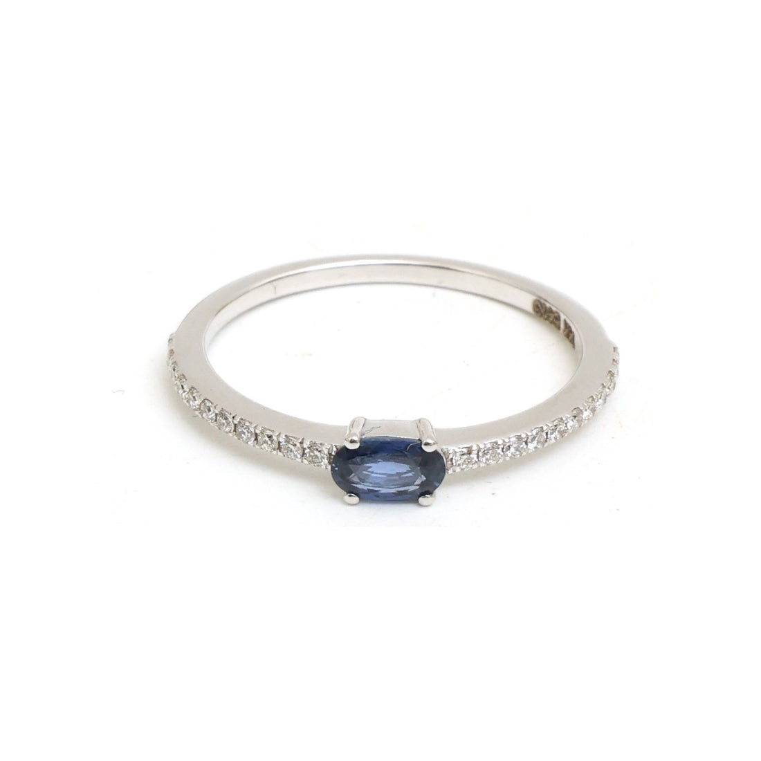 JPRG-5409/12828 Blue Sapphire Diamond Ring | 14K