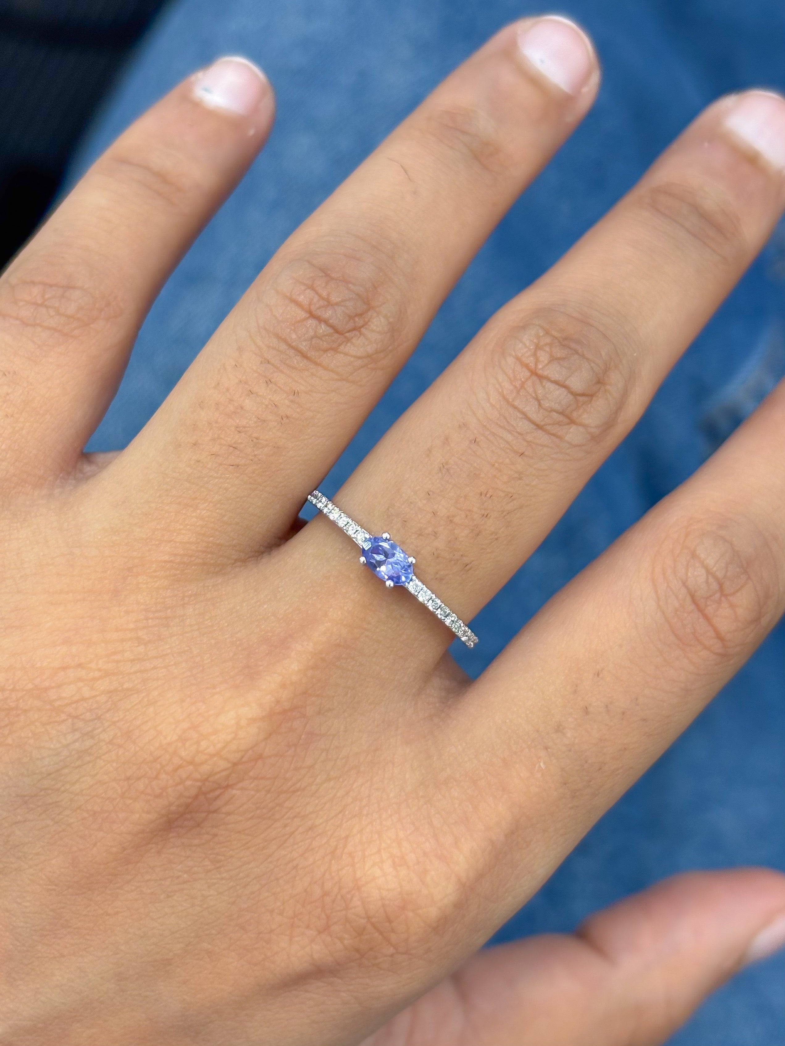 JPRG-5411/12830 Tanzanite Diamond Ring | 14K