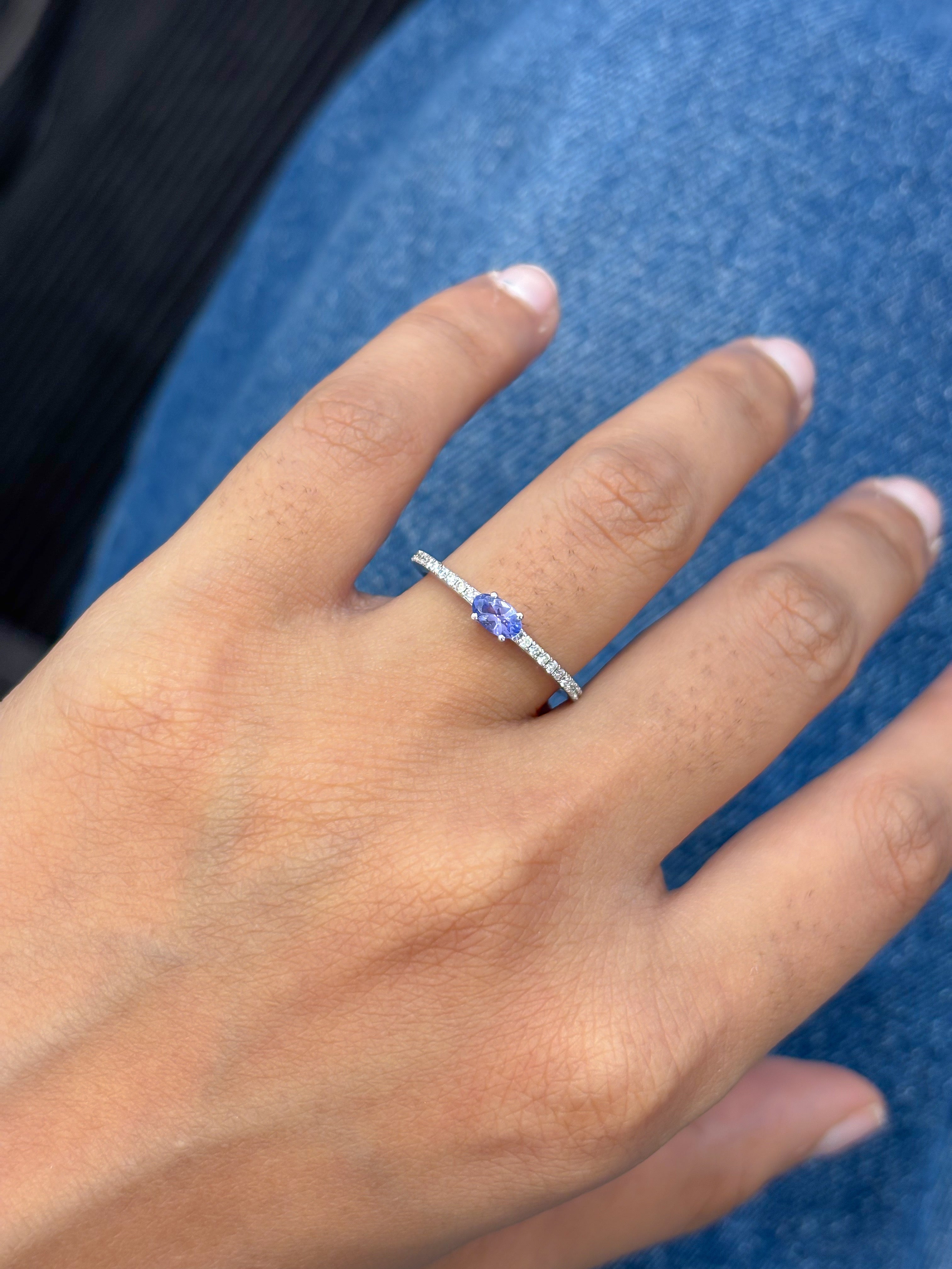 JPRG-5412/12831 Tanzanite Diamond Ring | 14K