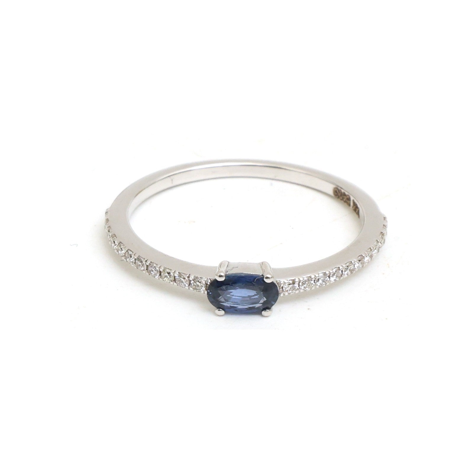 JPRG-5413/12832 Diamond Blue Sapphire Ring | 14K