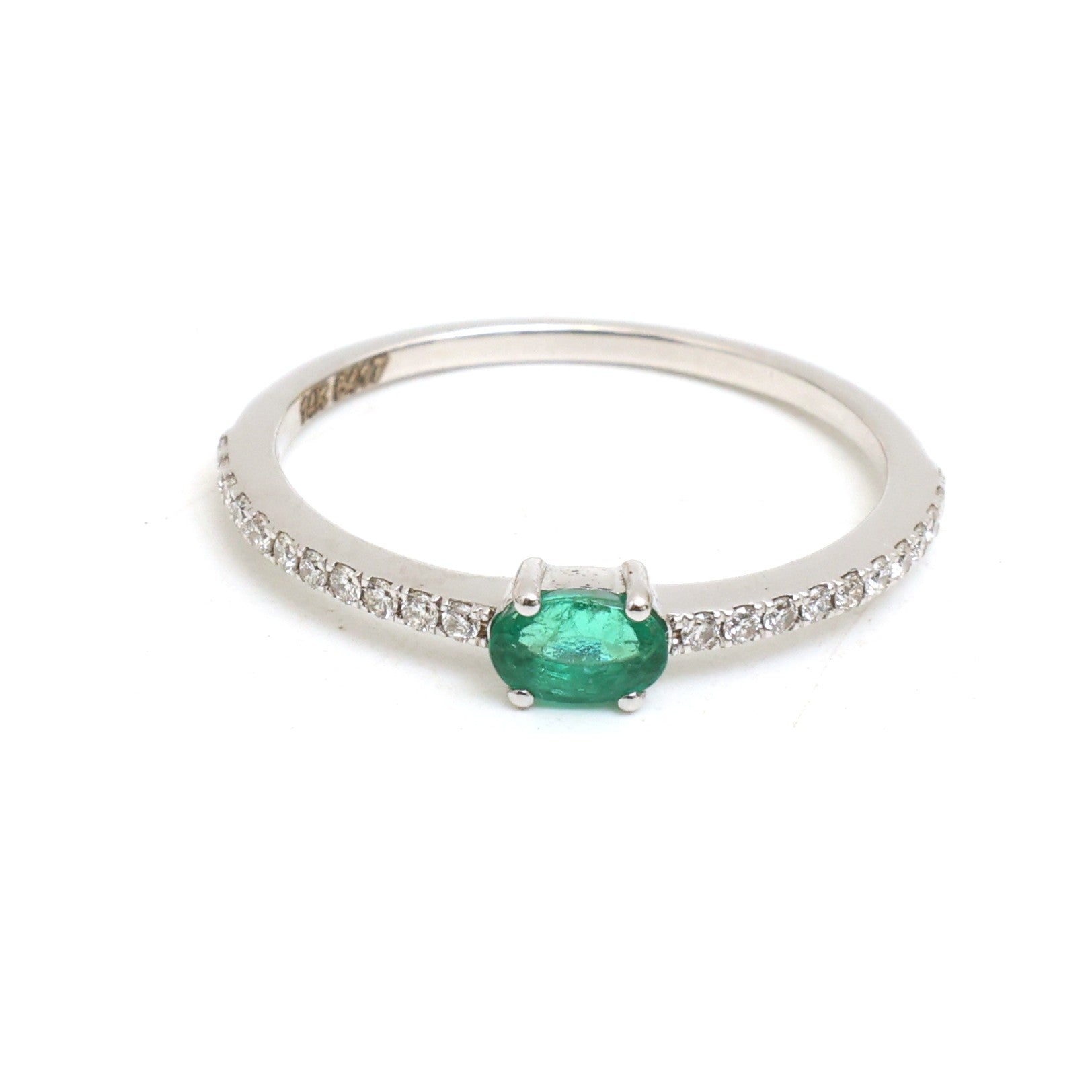 JPRG-5415/12834 Emerald Diamond Ring | 14K